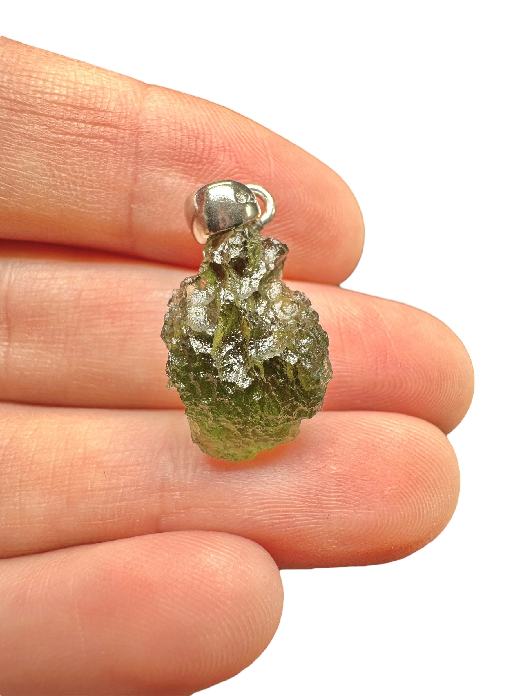 Silver moldavite pendant 2,6g - SP/V556