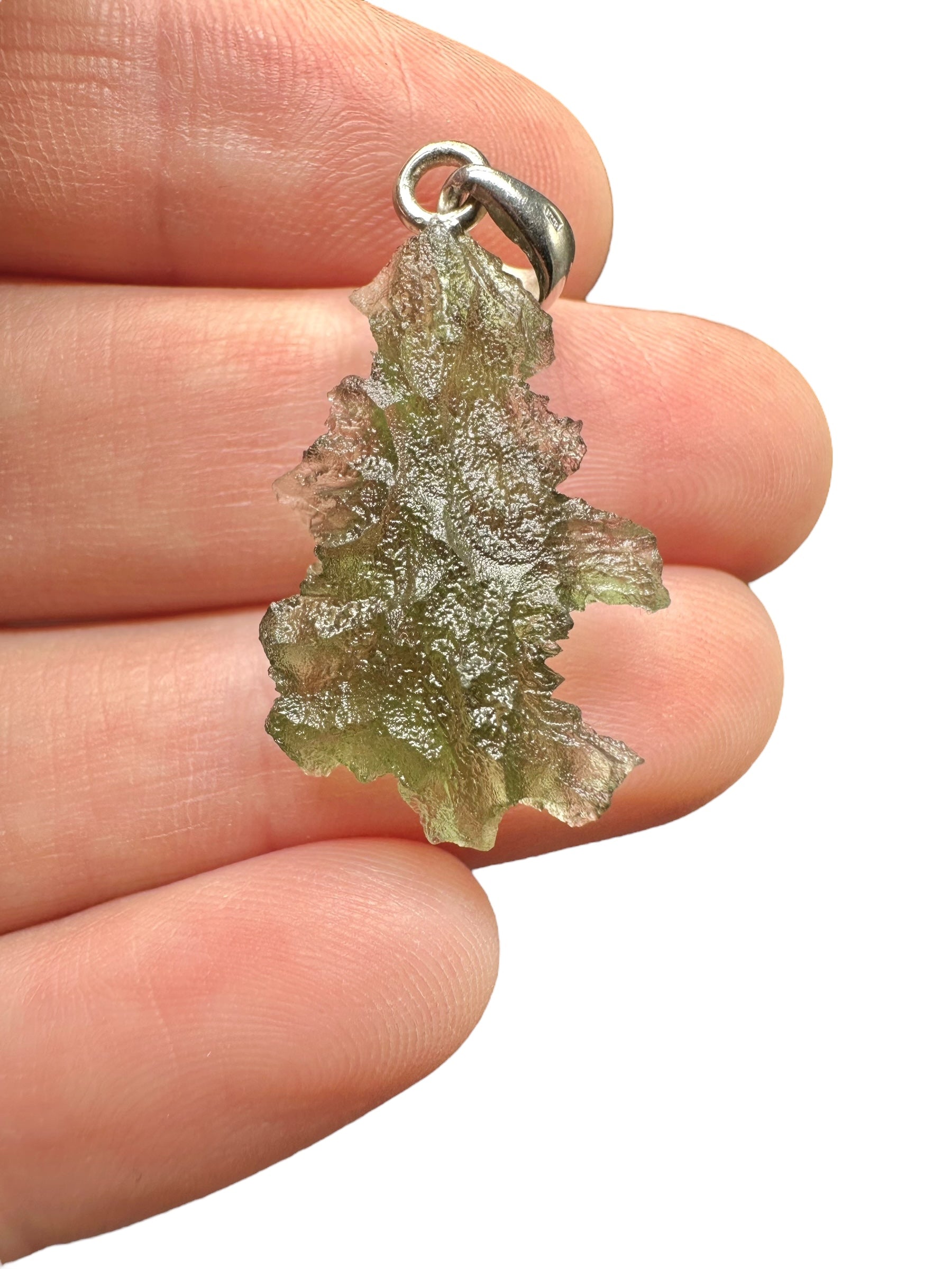 Silver moldavite pendant 2,3g from Besednice Jezkovna - SP/V560