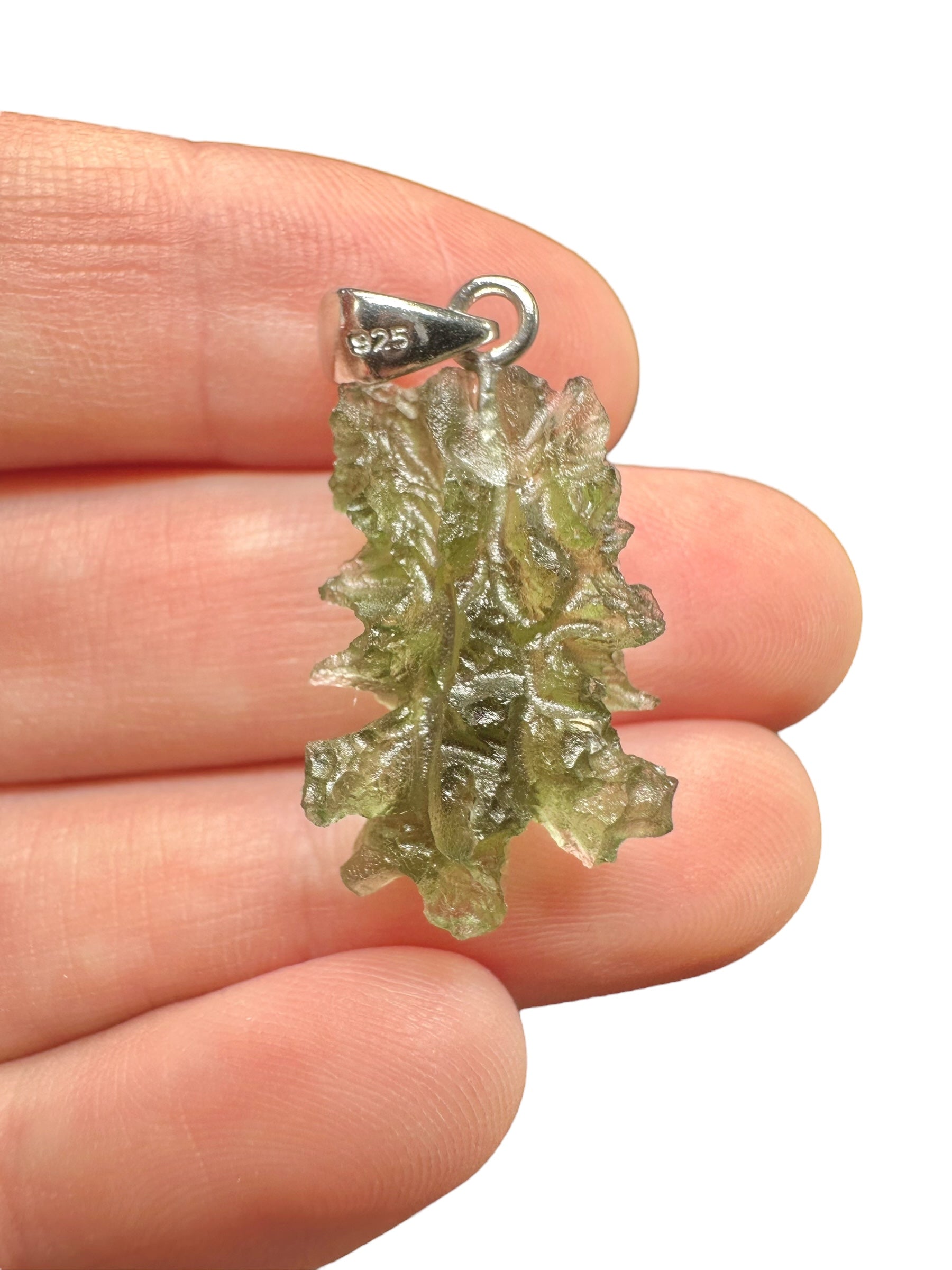 Silver moldavite pendant 2,8g from Besednice Jezkovna - SP/V561