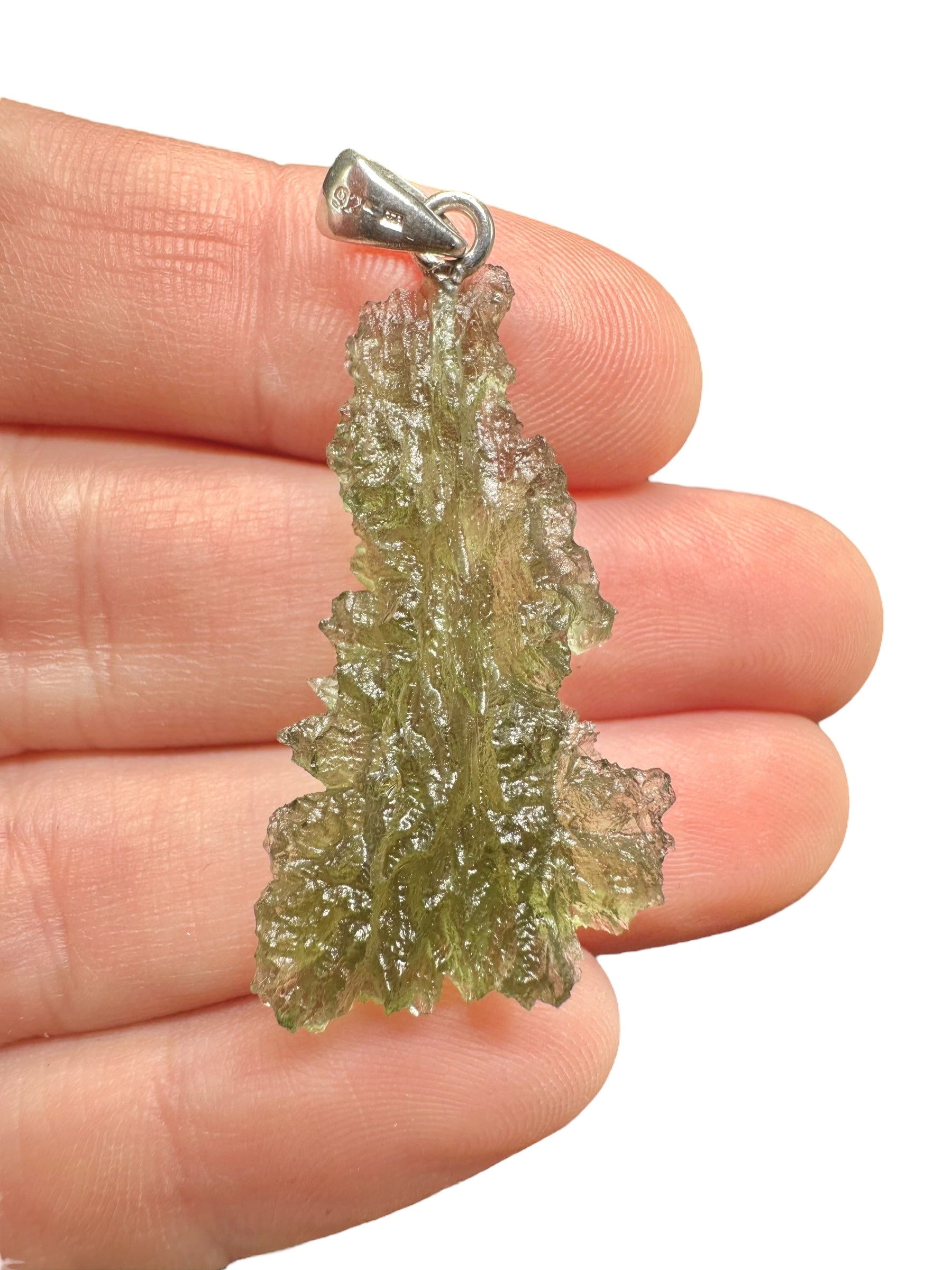 Silver moldavite pendant 4,1g from Besednice Jezkovna - SP/V562