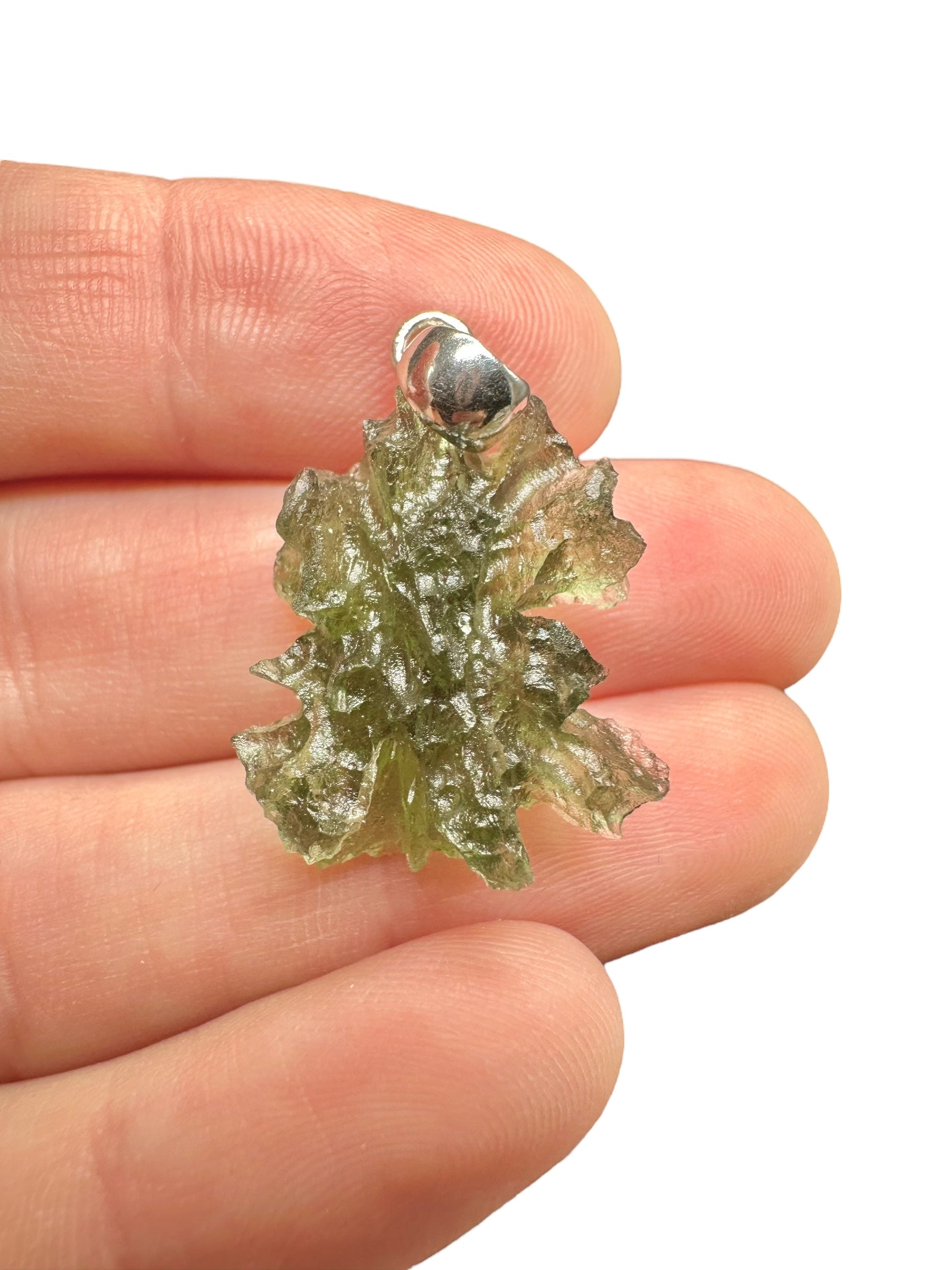 Silver moldavite pendant 3,5g from Besednice Jezkovna - SP/V563