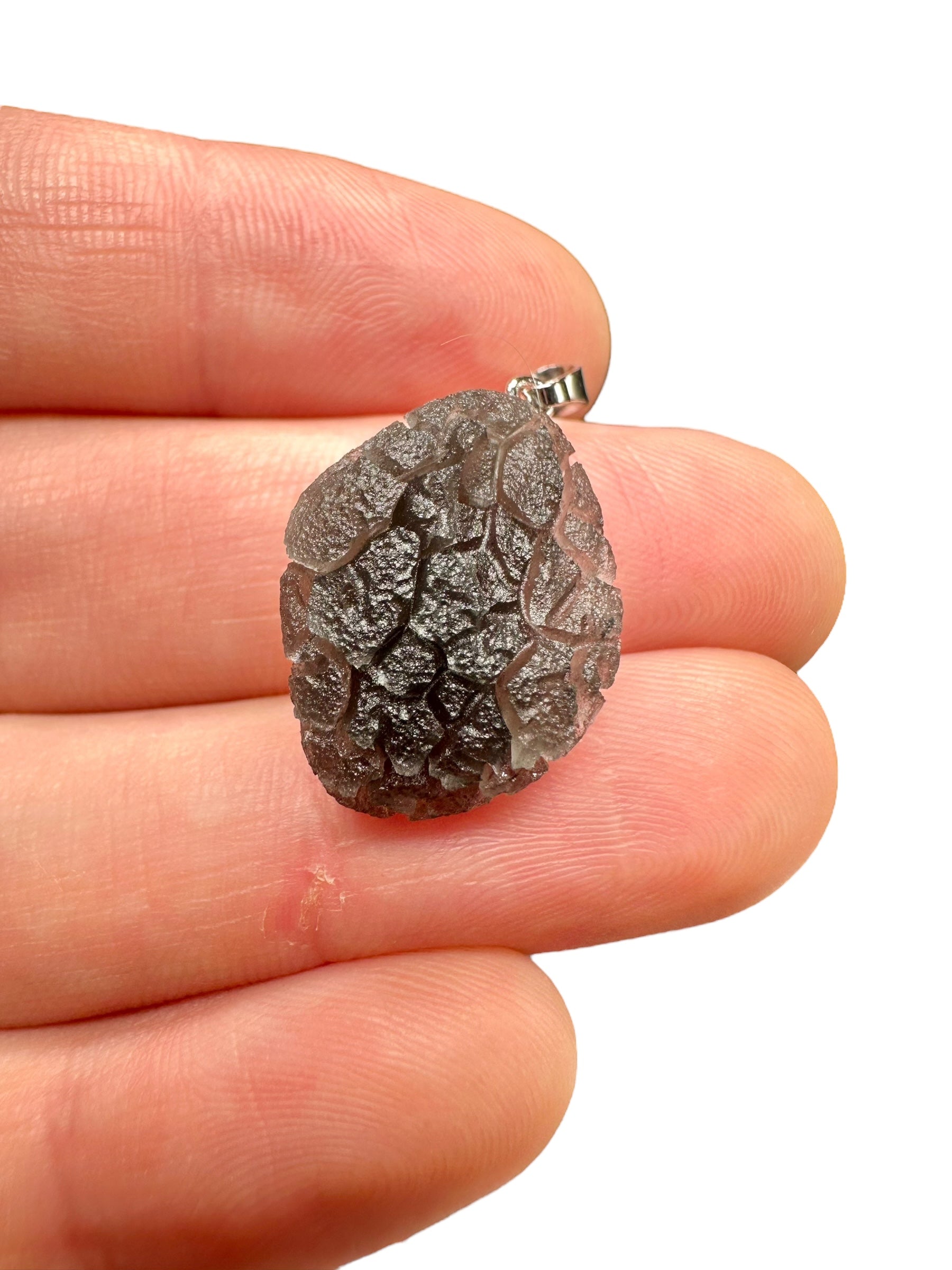 Pendant made from carpathian obsidian 2,3g