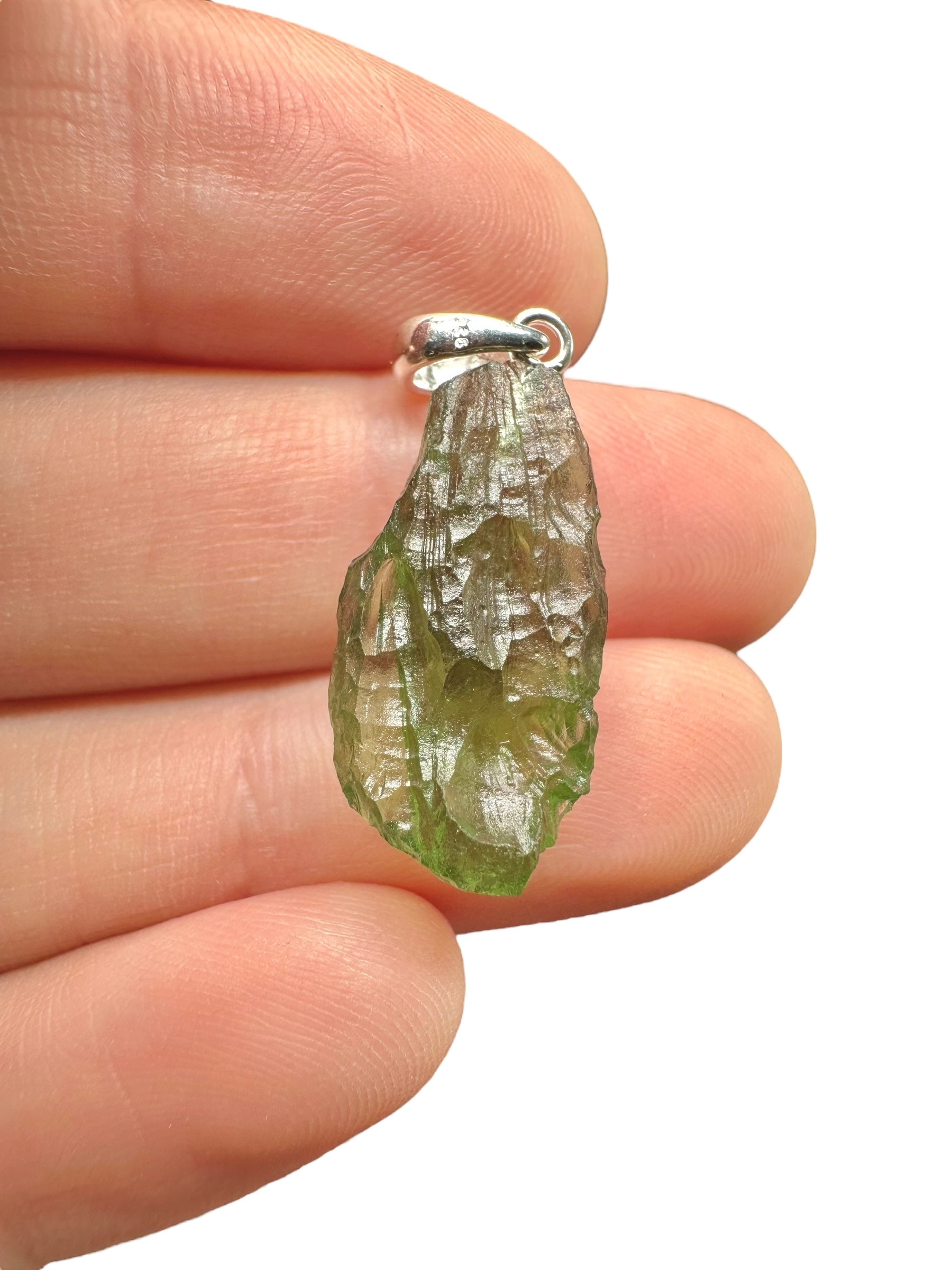 Silver moldavite pendant 1,9g - SP/V568