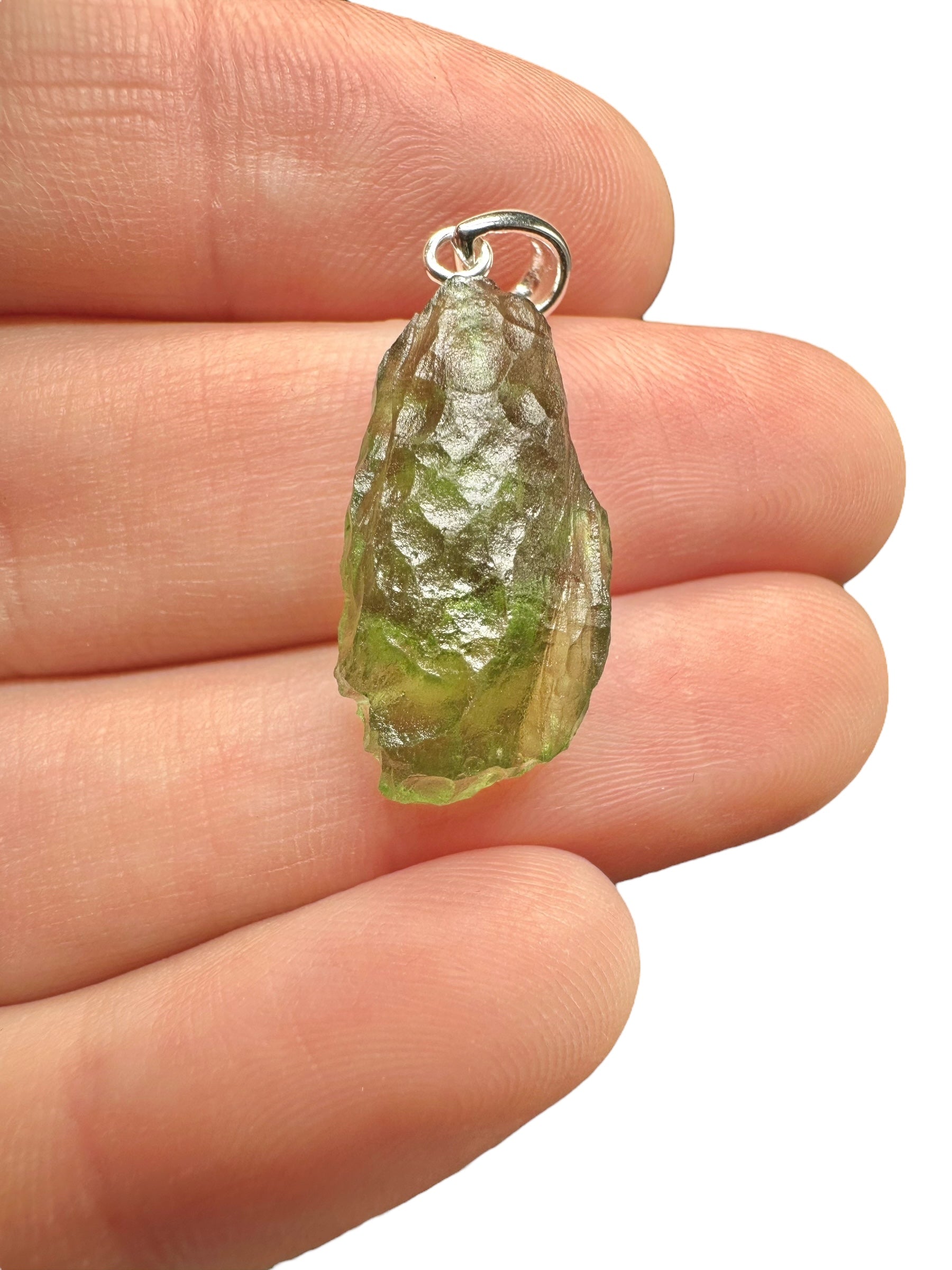 Silver moldavite pendant 1,9g
