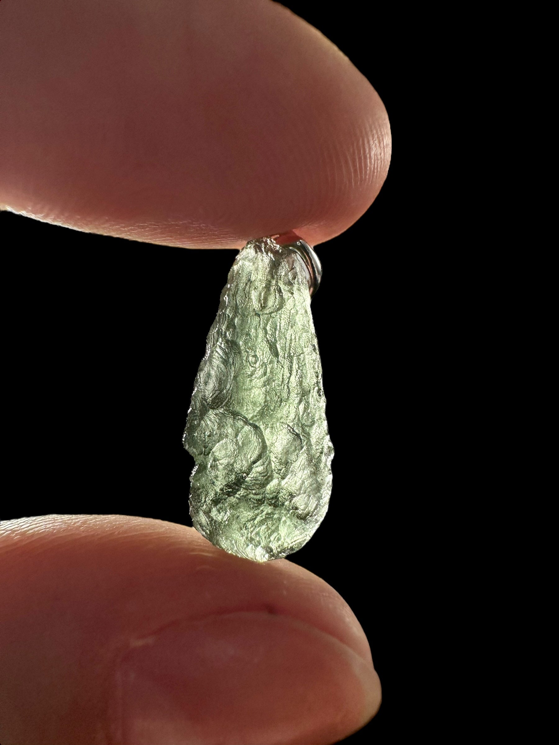 Silver moldavite pendant 1,1g - SP/V569