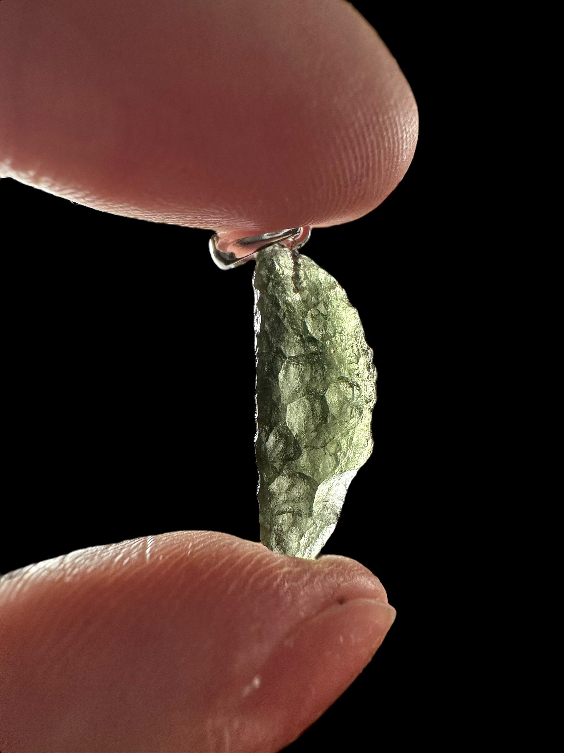 Silver moldavite pendant 1,1g - SP/V570