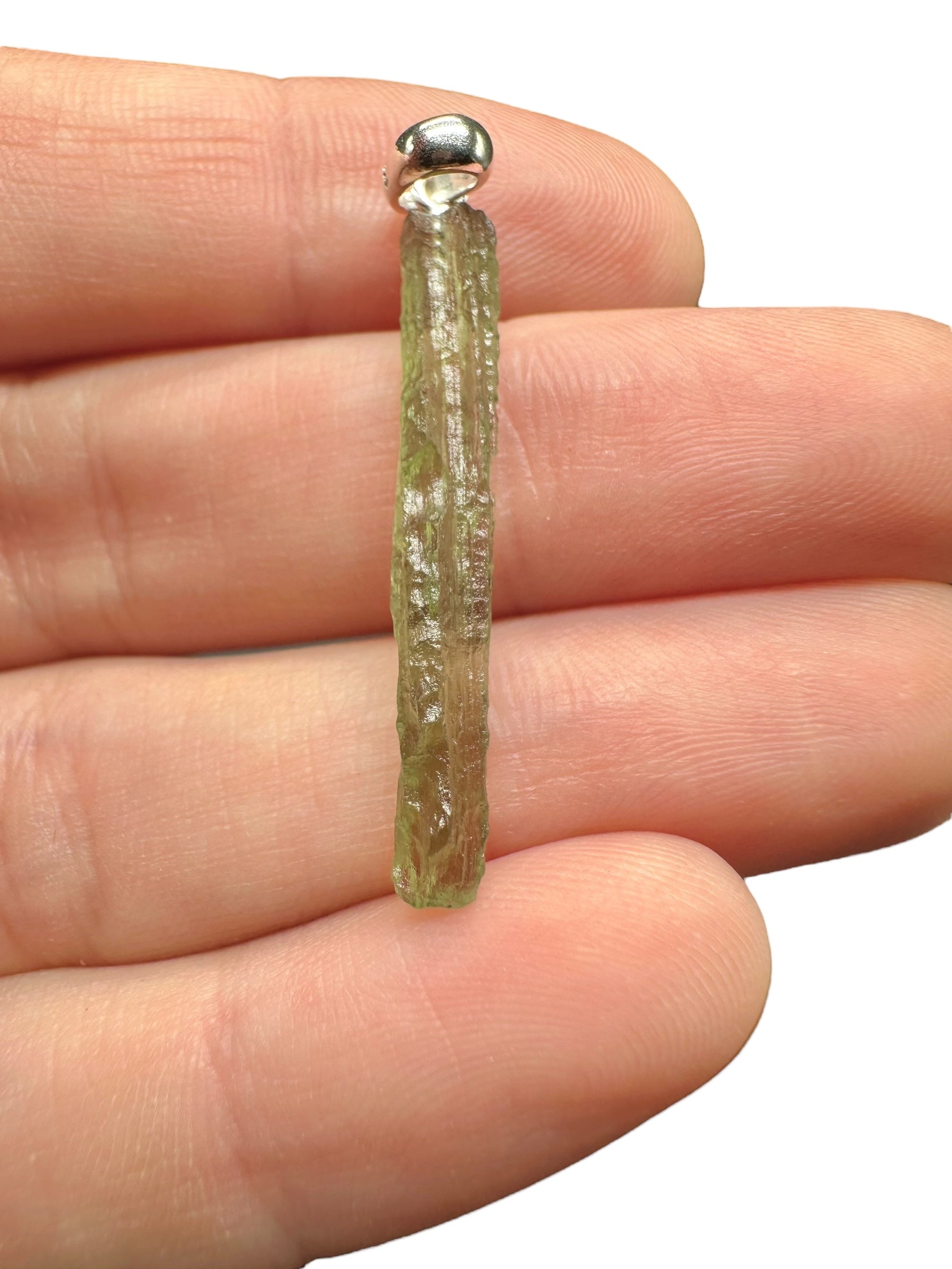 Silver moldavite pendant 0,9g - SP/V574