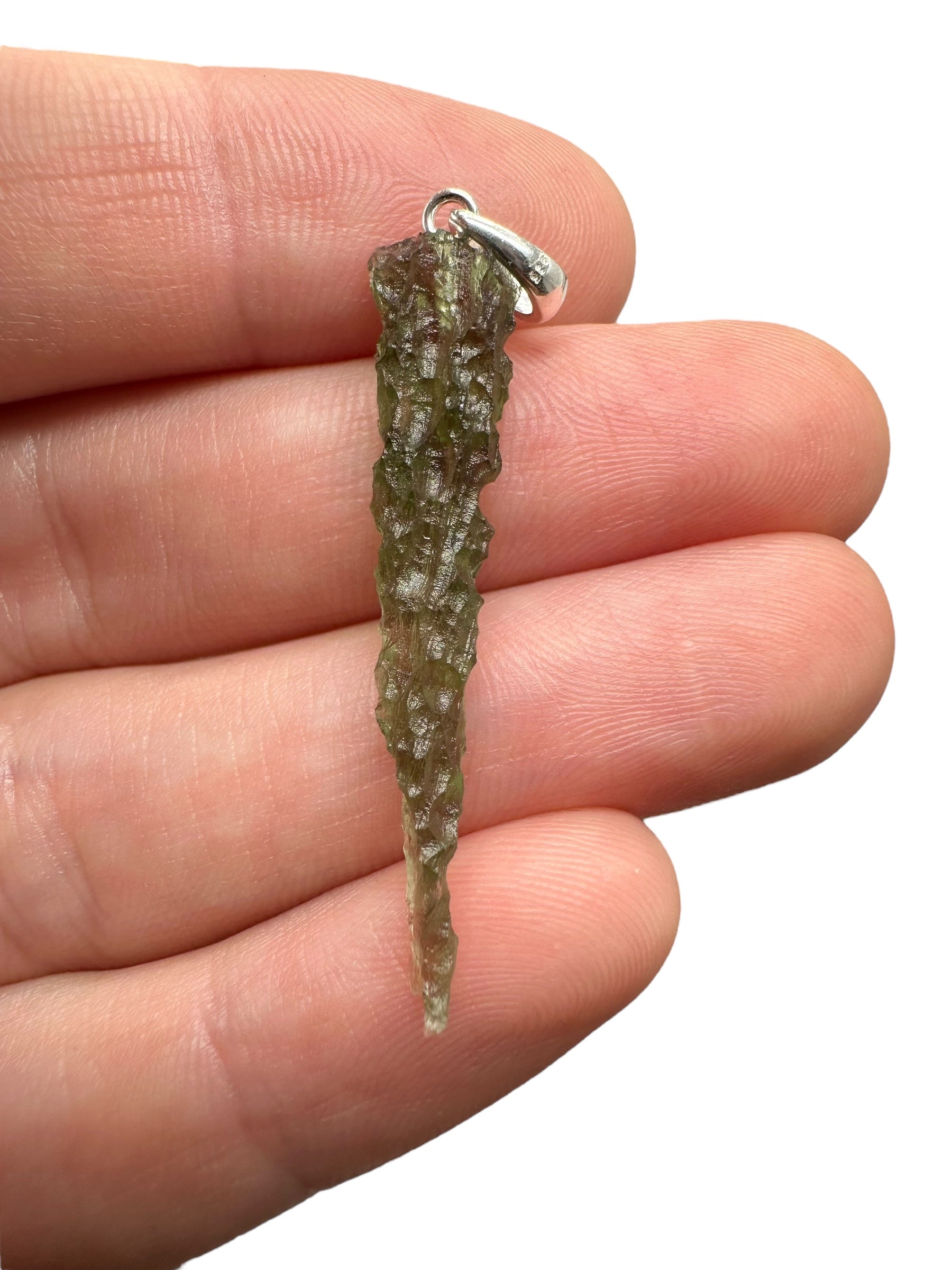 Silver moldavite pendant 1,1g - SP/V576