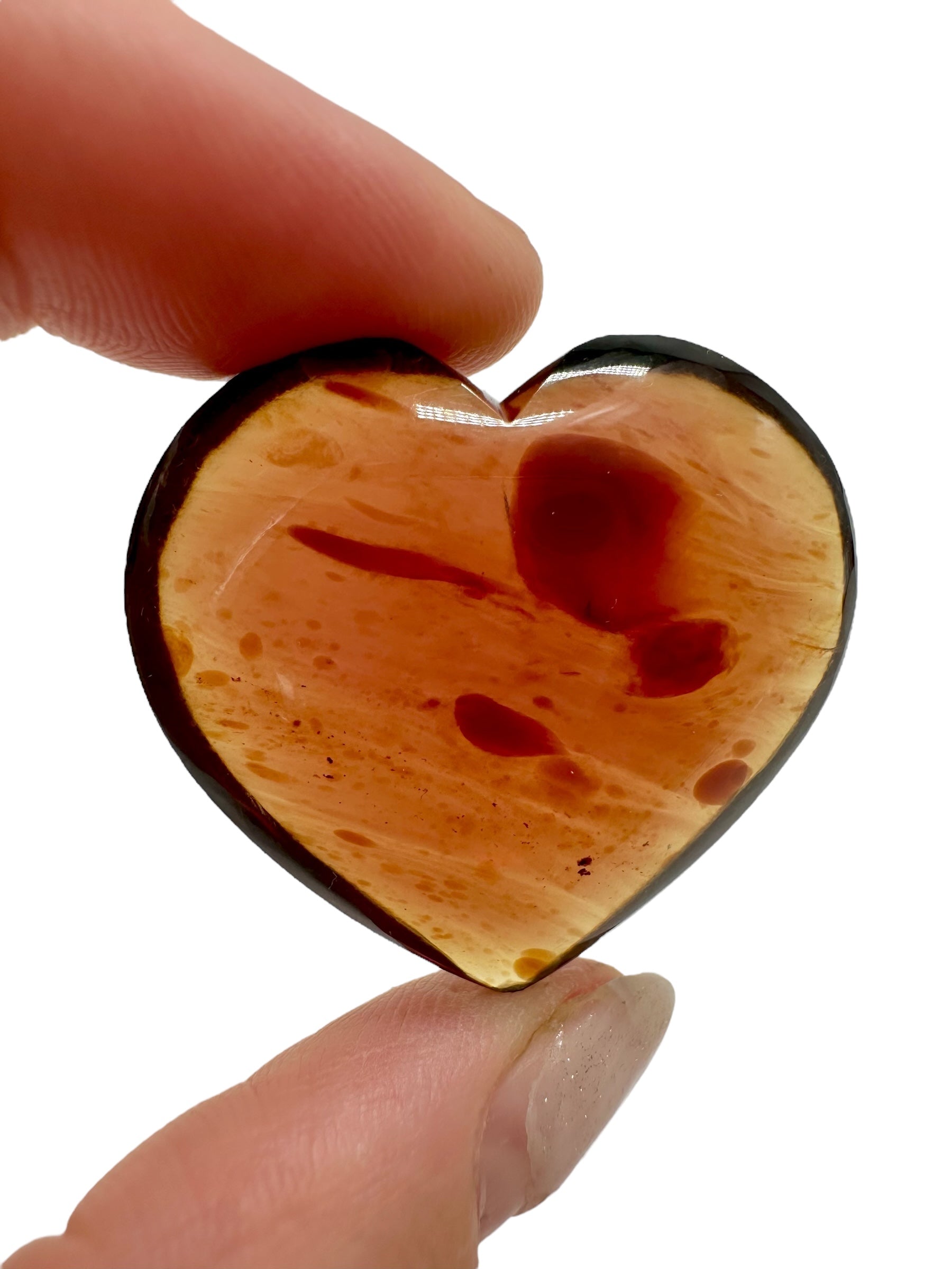 Amber heart – Sumatra, Indonesia - JS002