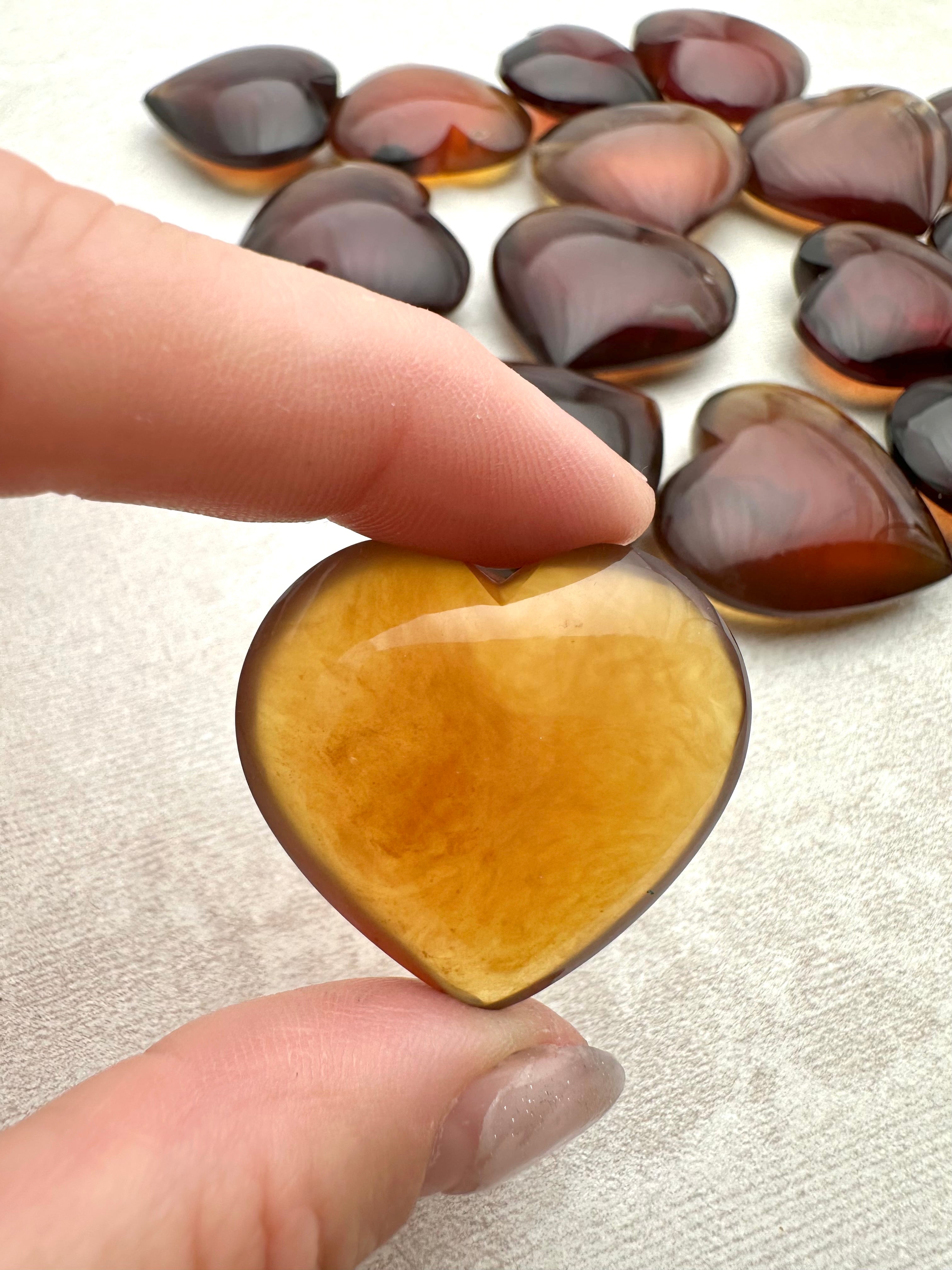 Amber heart – Sumatra, Indonesia - JS005