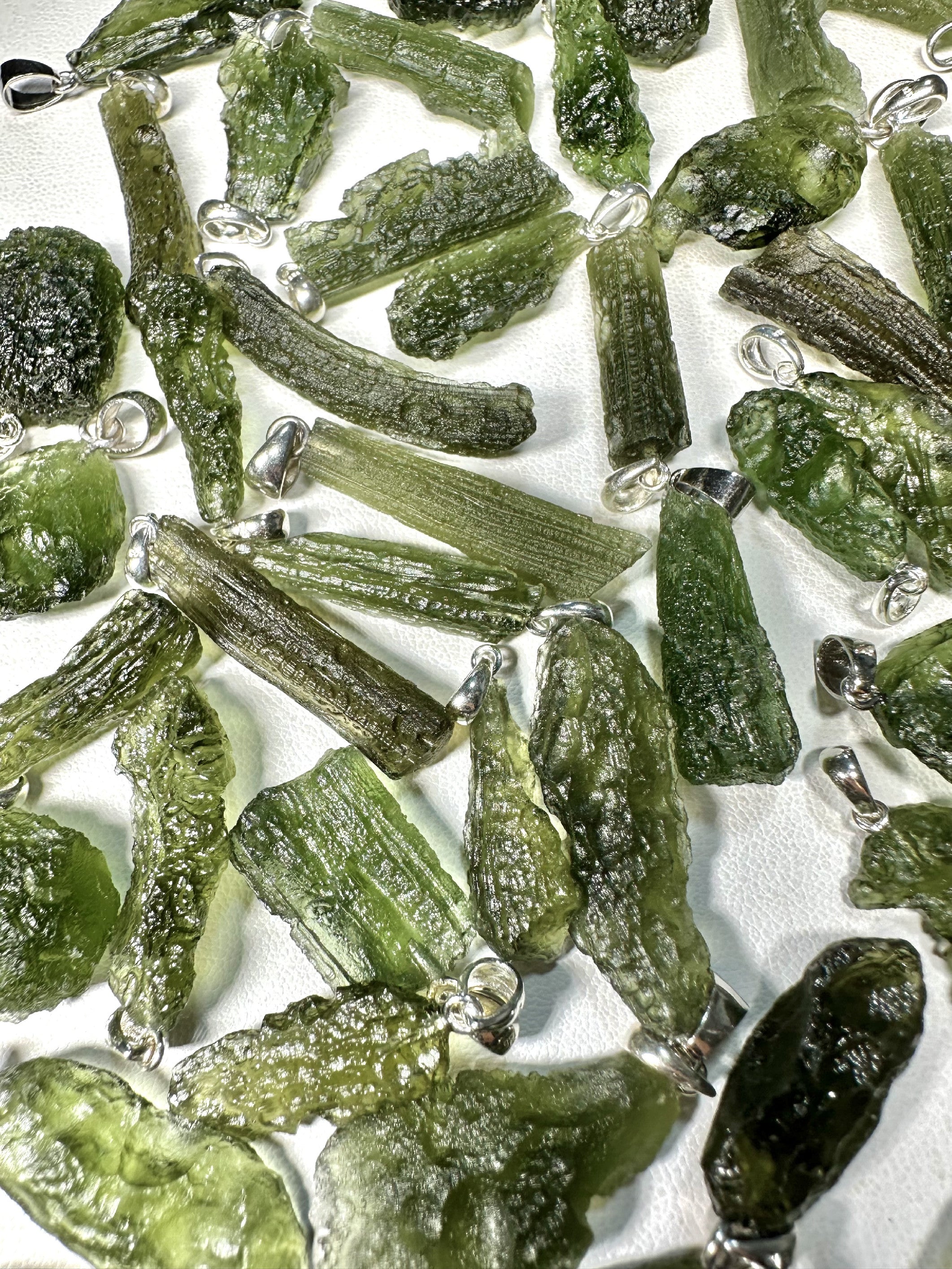 Silver moldavite jewellery – 115g - VSPERK1