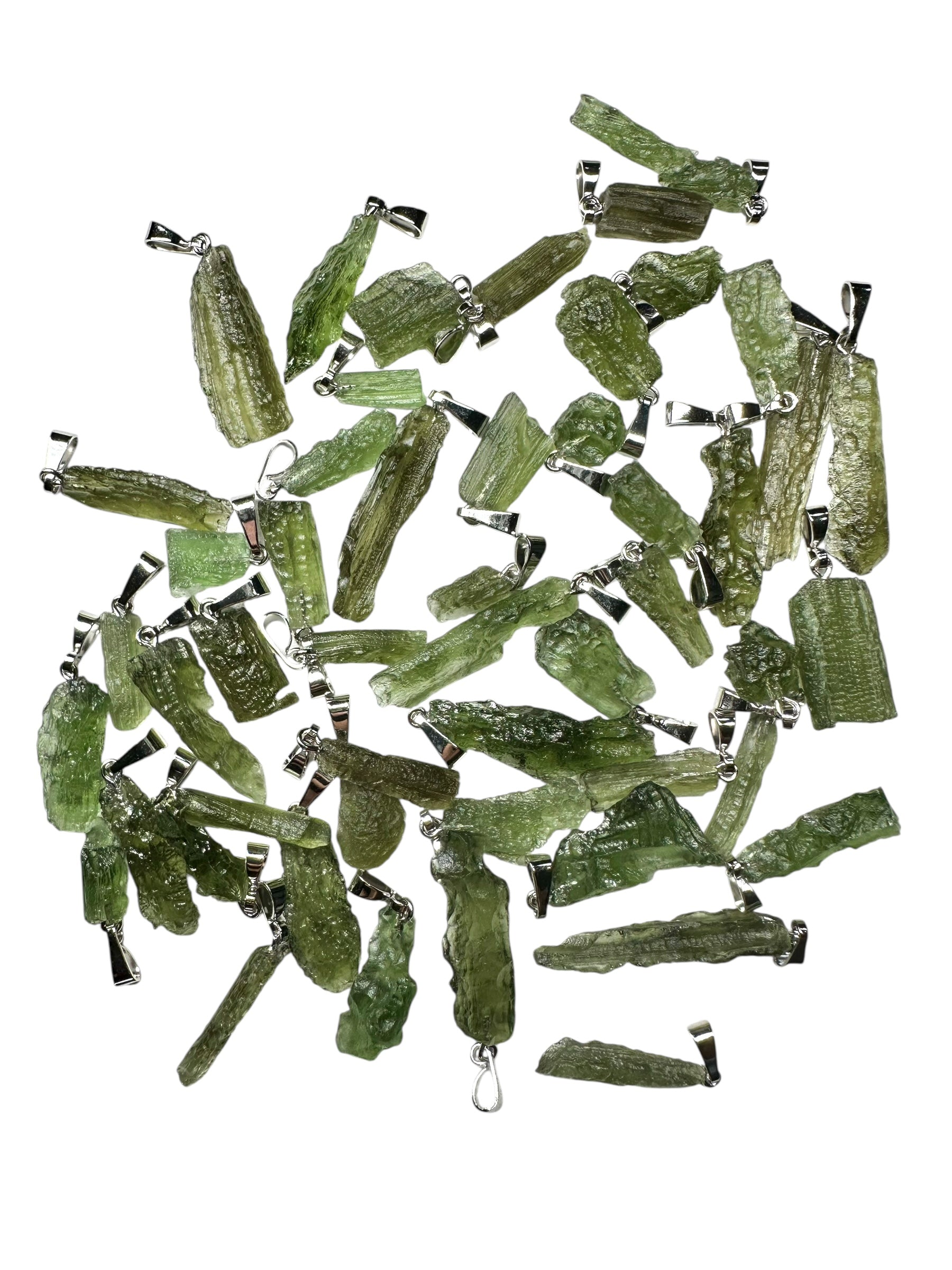 Moldavite jewellery 50 pcs