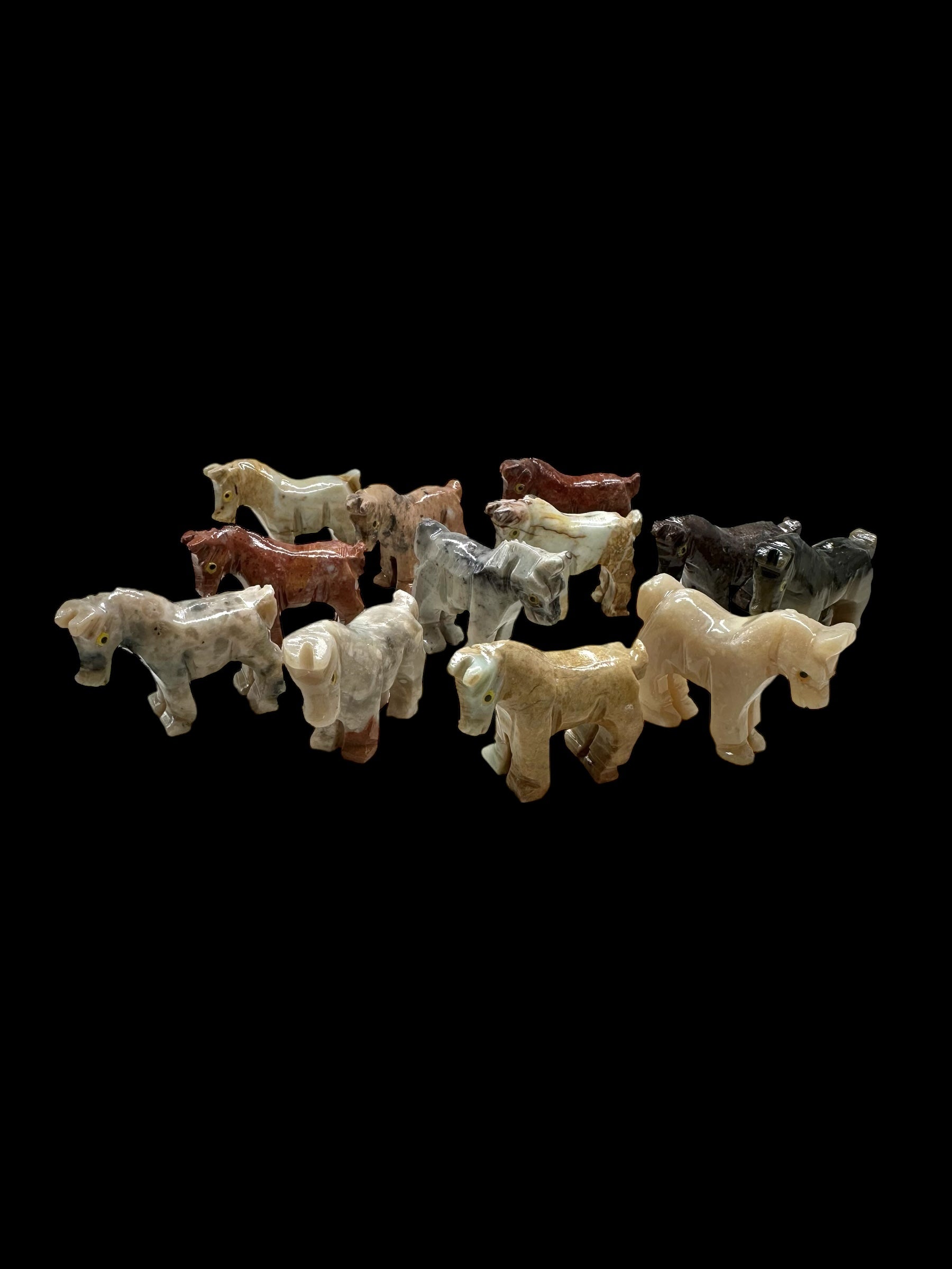 Animal made of soapstone – horse – random piece - ZV075