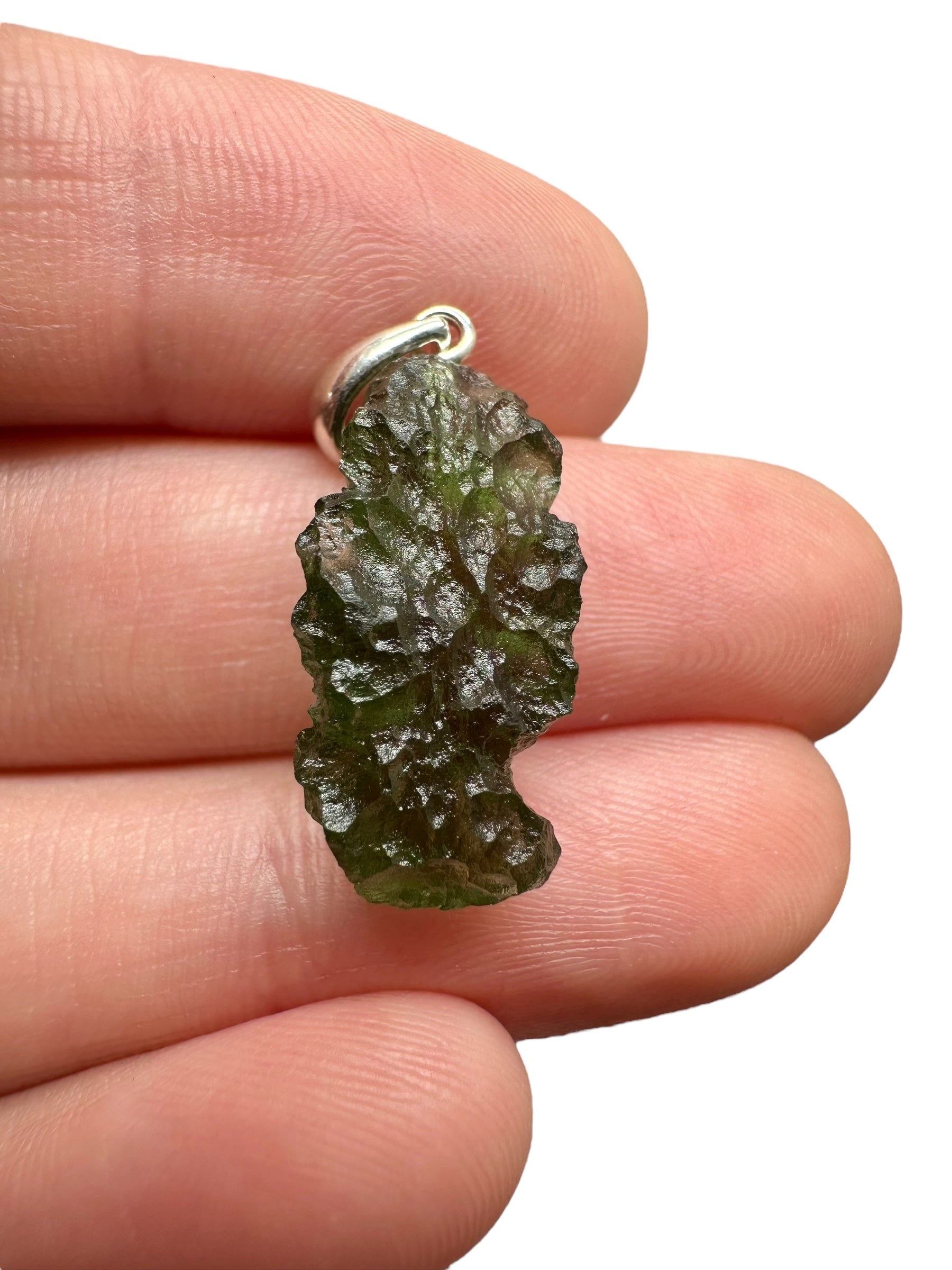 Silver moldavite pendant 1,9g - SP/V583