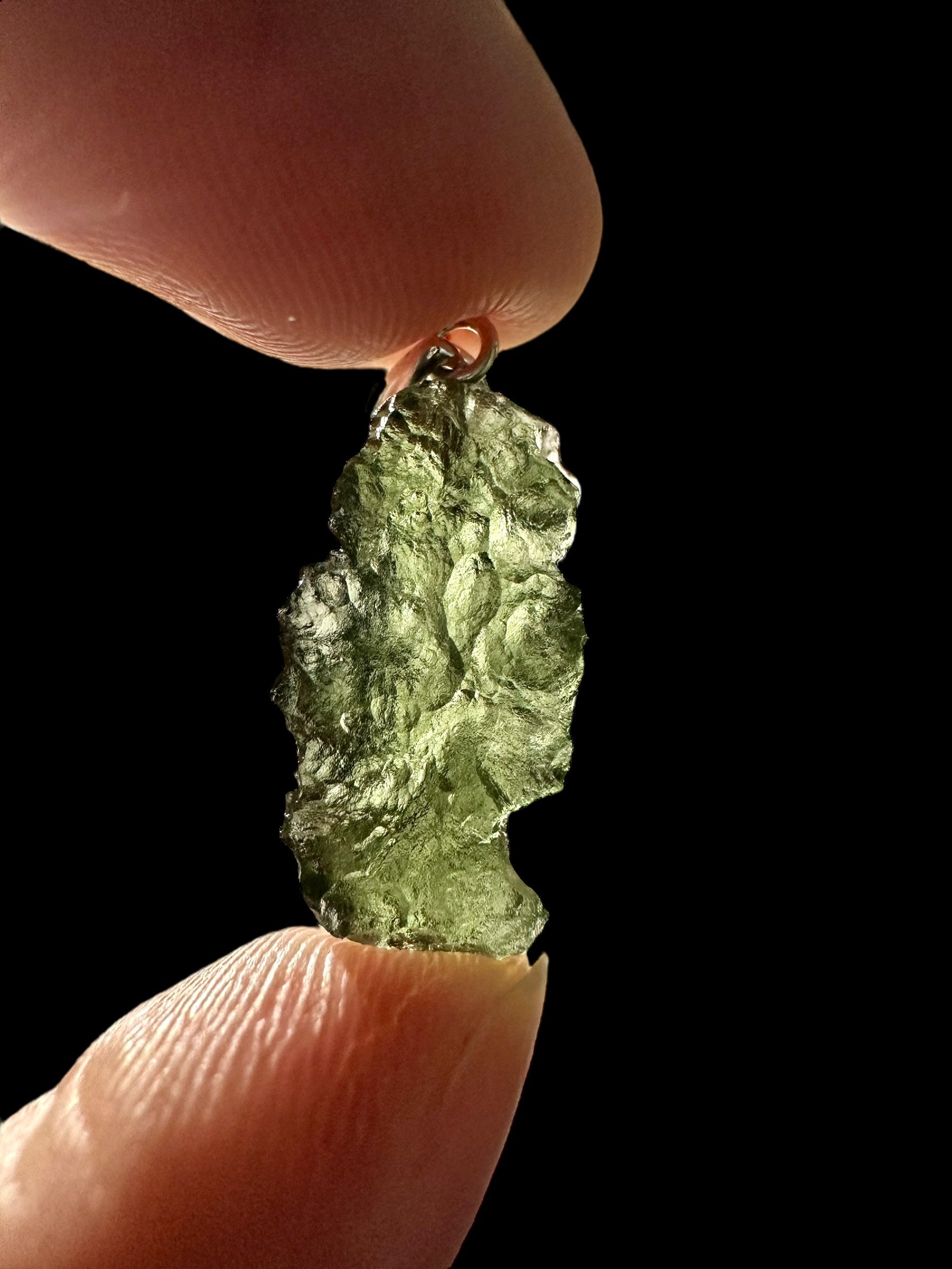 Silver moldavite pendant 1,9g - SP/V583