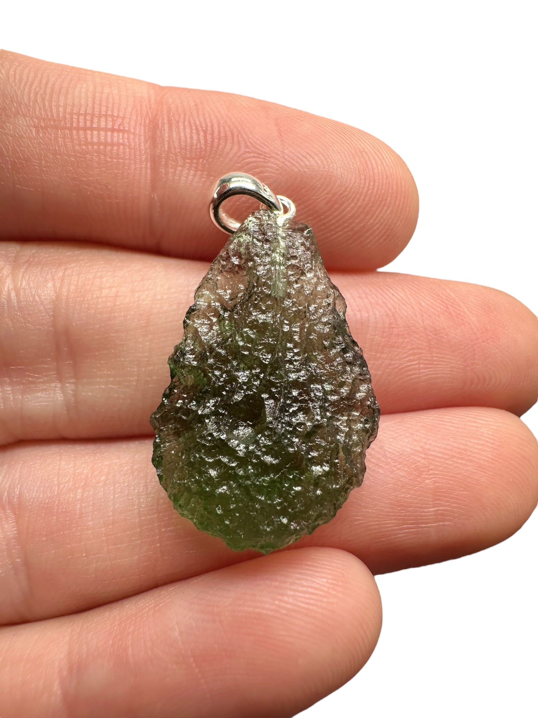 Silver moldavite pendant 2,9g - SP/V586