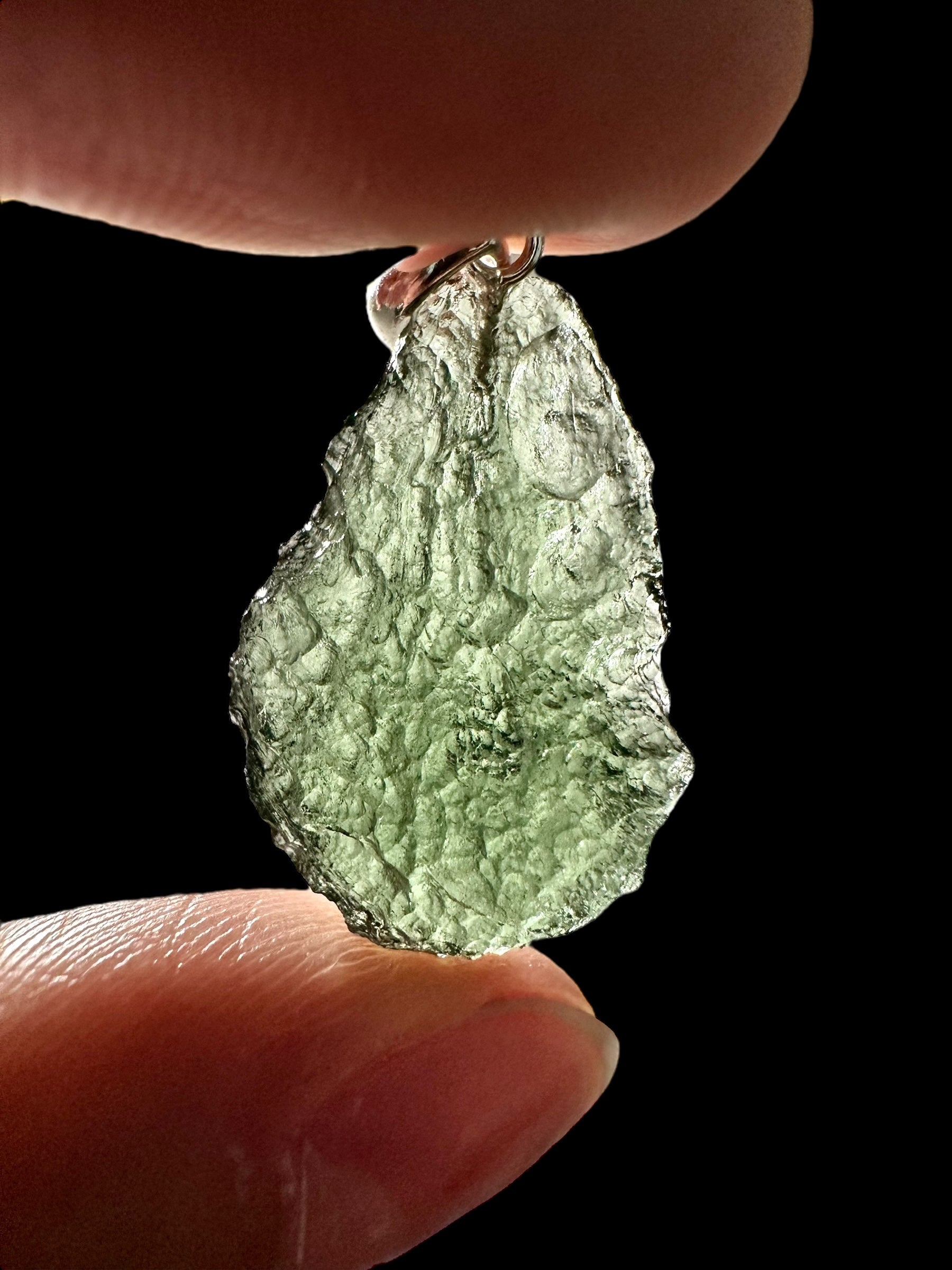 Silver moldavite pendant 2,9g - SP/V586