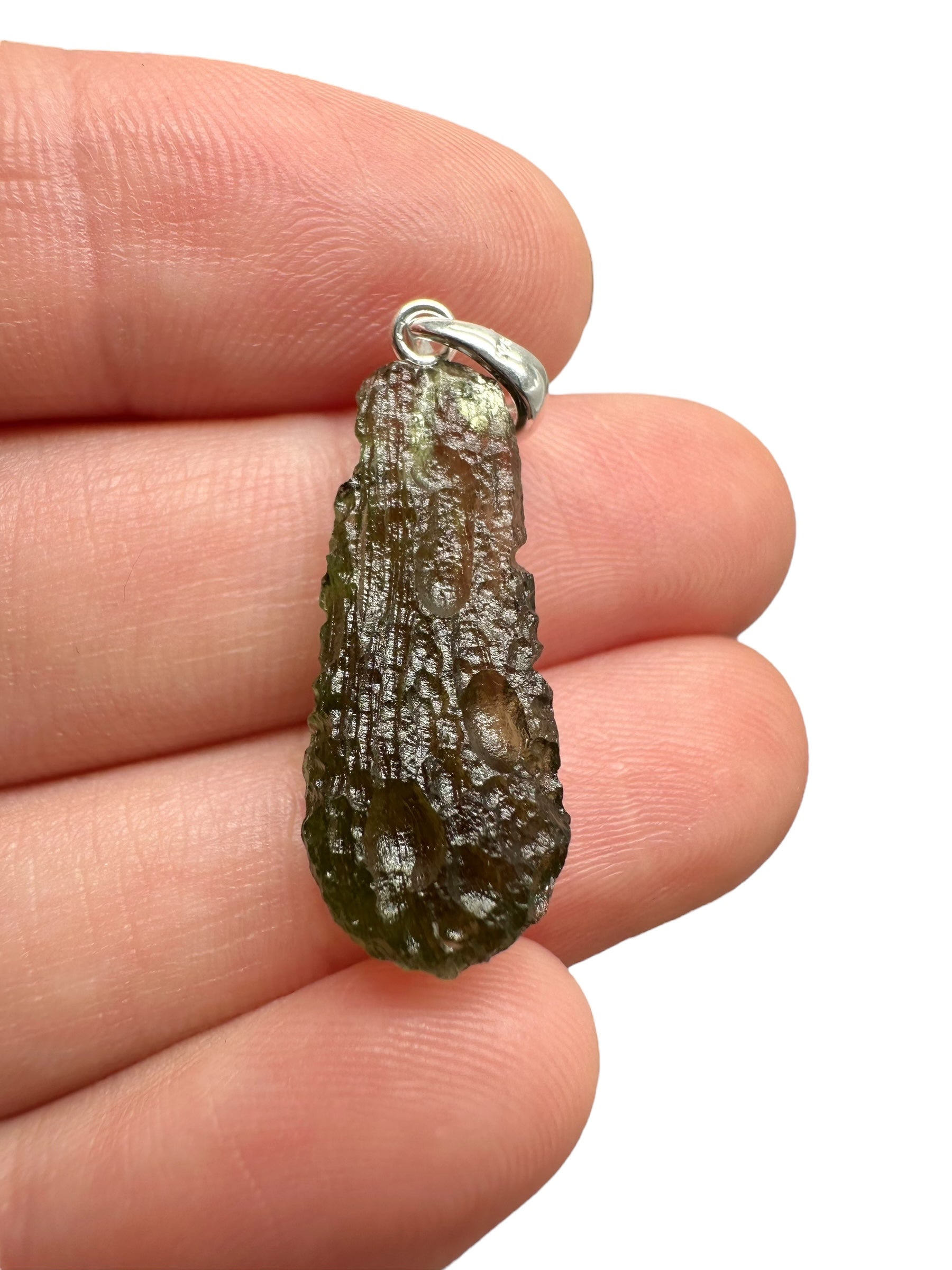 Silver moldavite pendant 1,8g - SP/V587