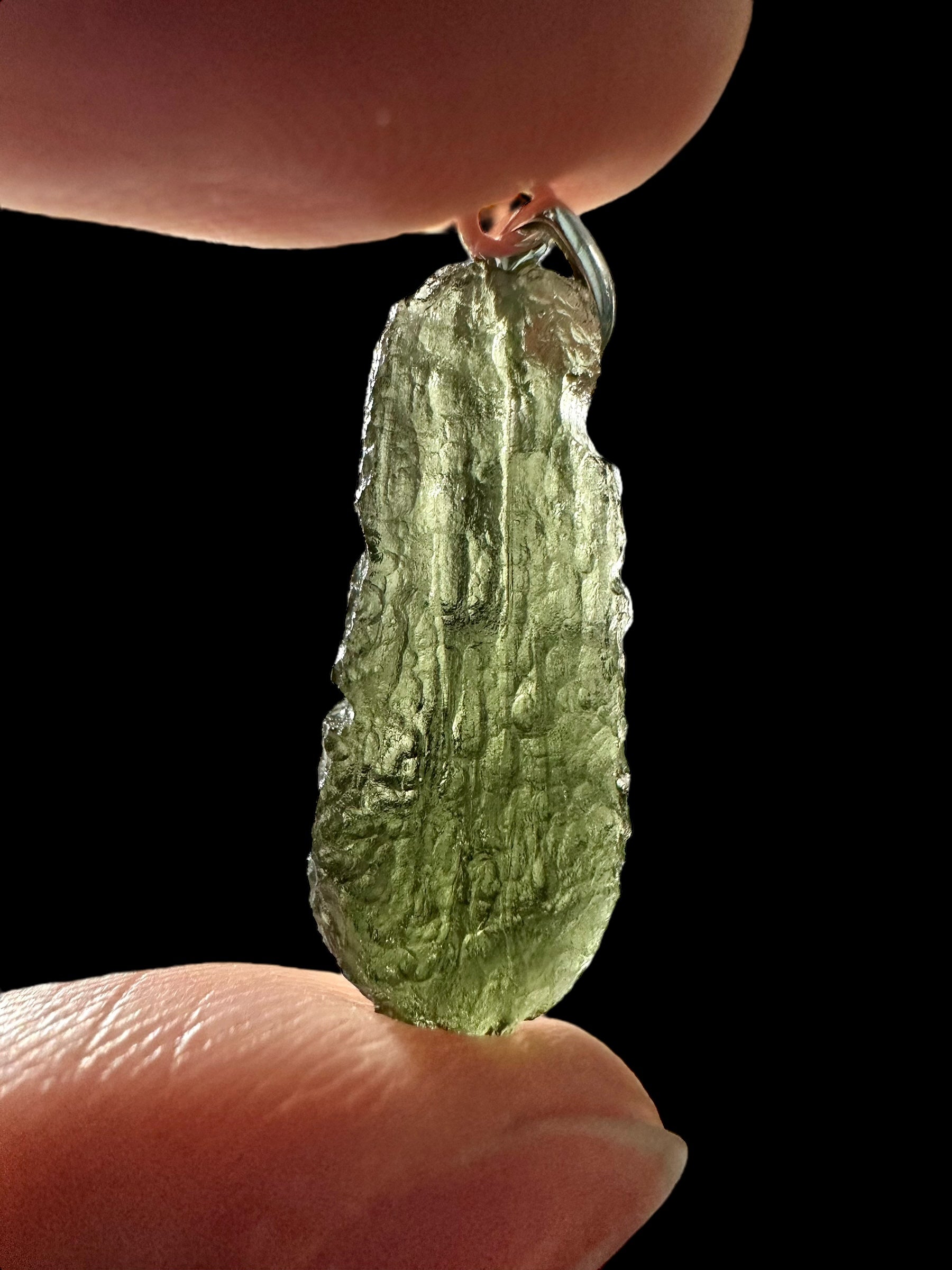 Silver moldavite pendant 1,8g - SP/V587