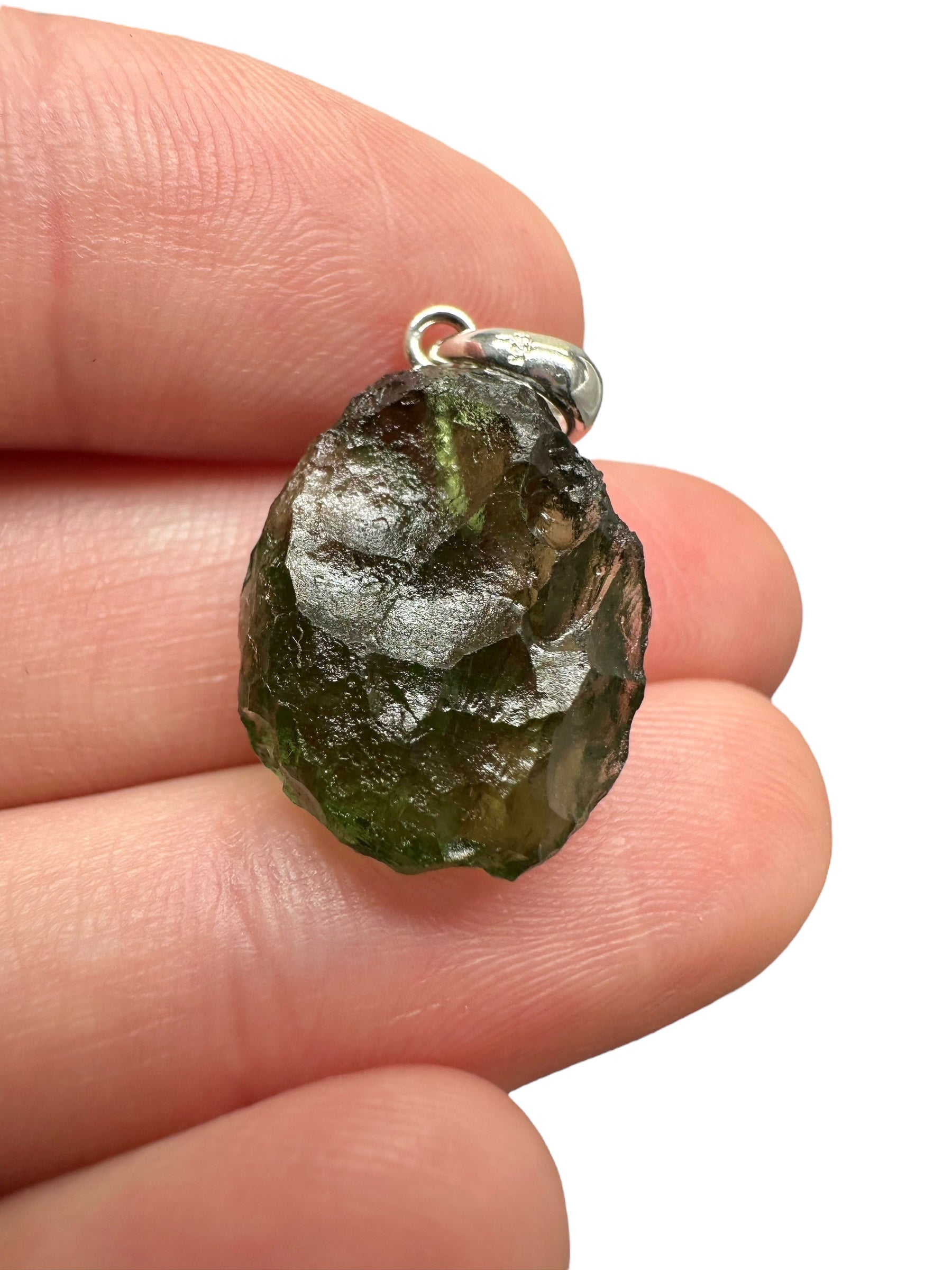 Silver moldavite pendant 2,2g - SP/V588
