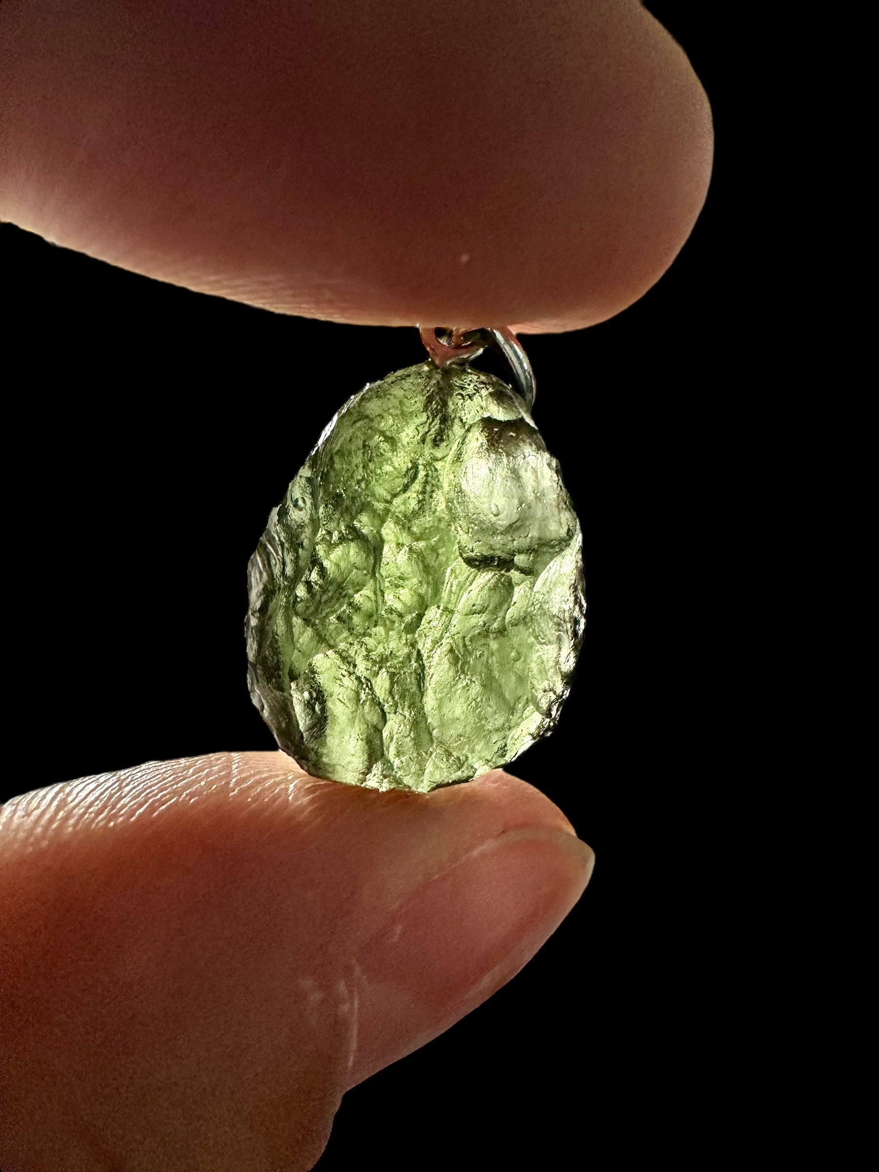 Silver moldavite pendant 2,2g - SP/V588