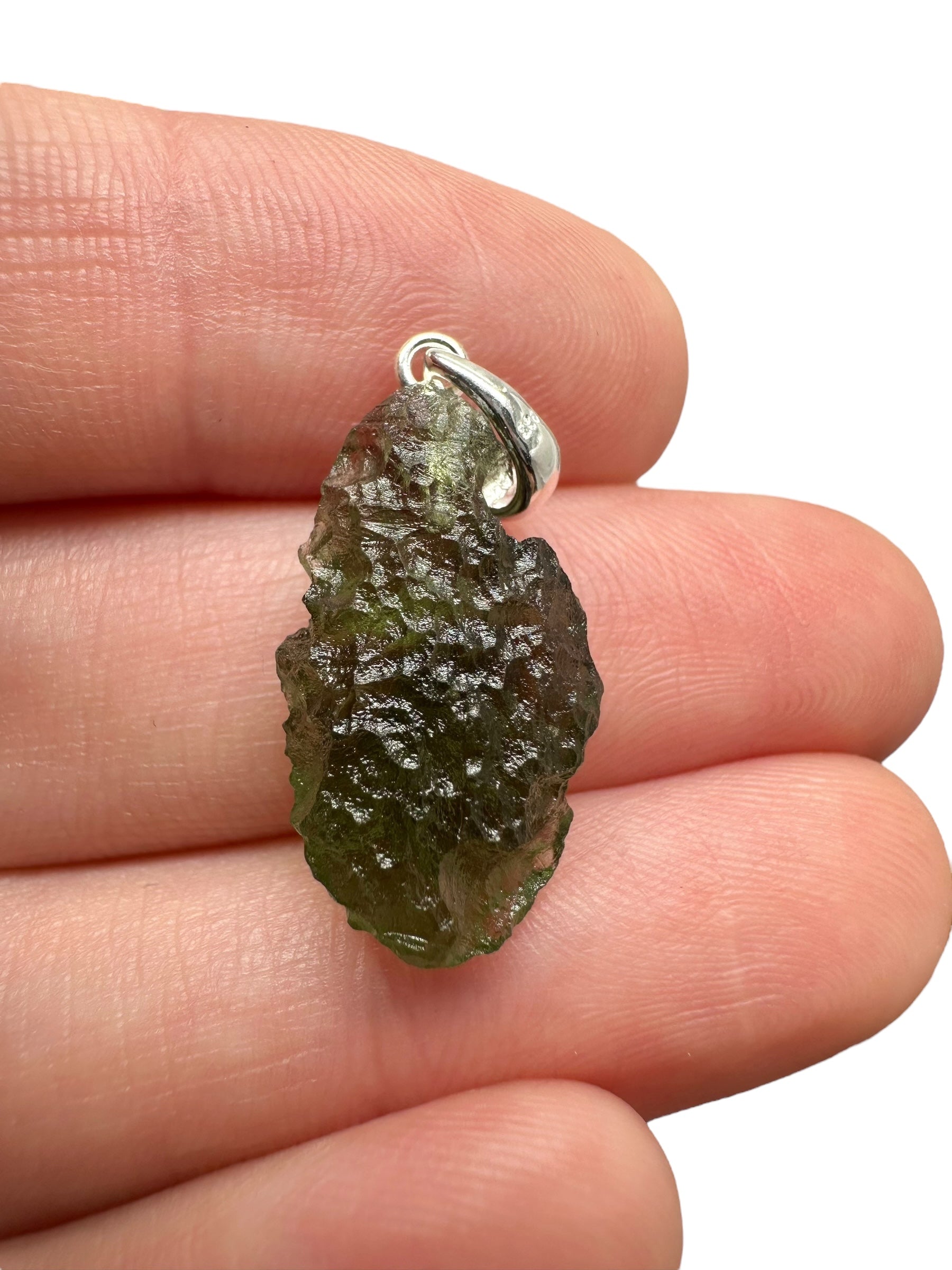 Silver moldavite pendant 1,8g - SP/V589