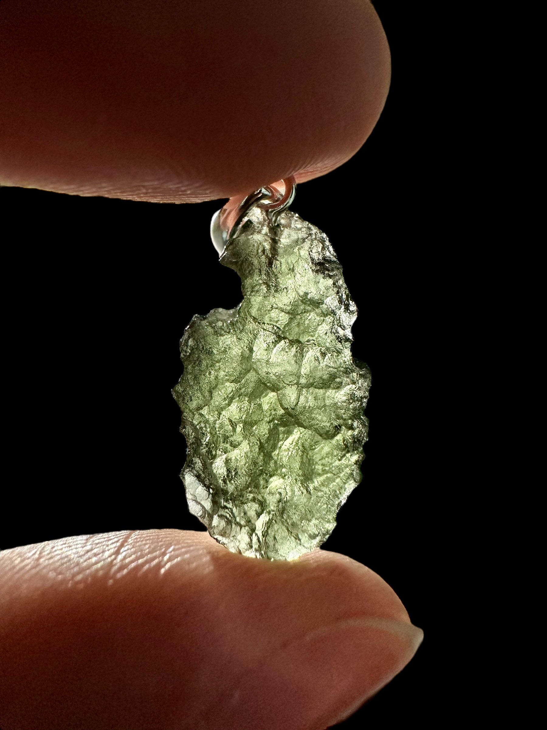 Silver moldavite pendant 1,8g - SP/V589