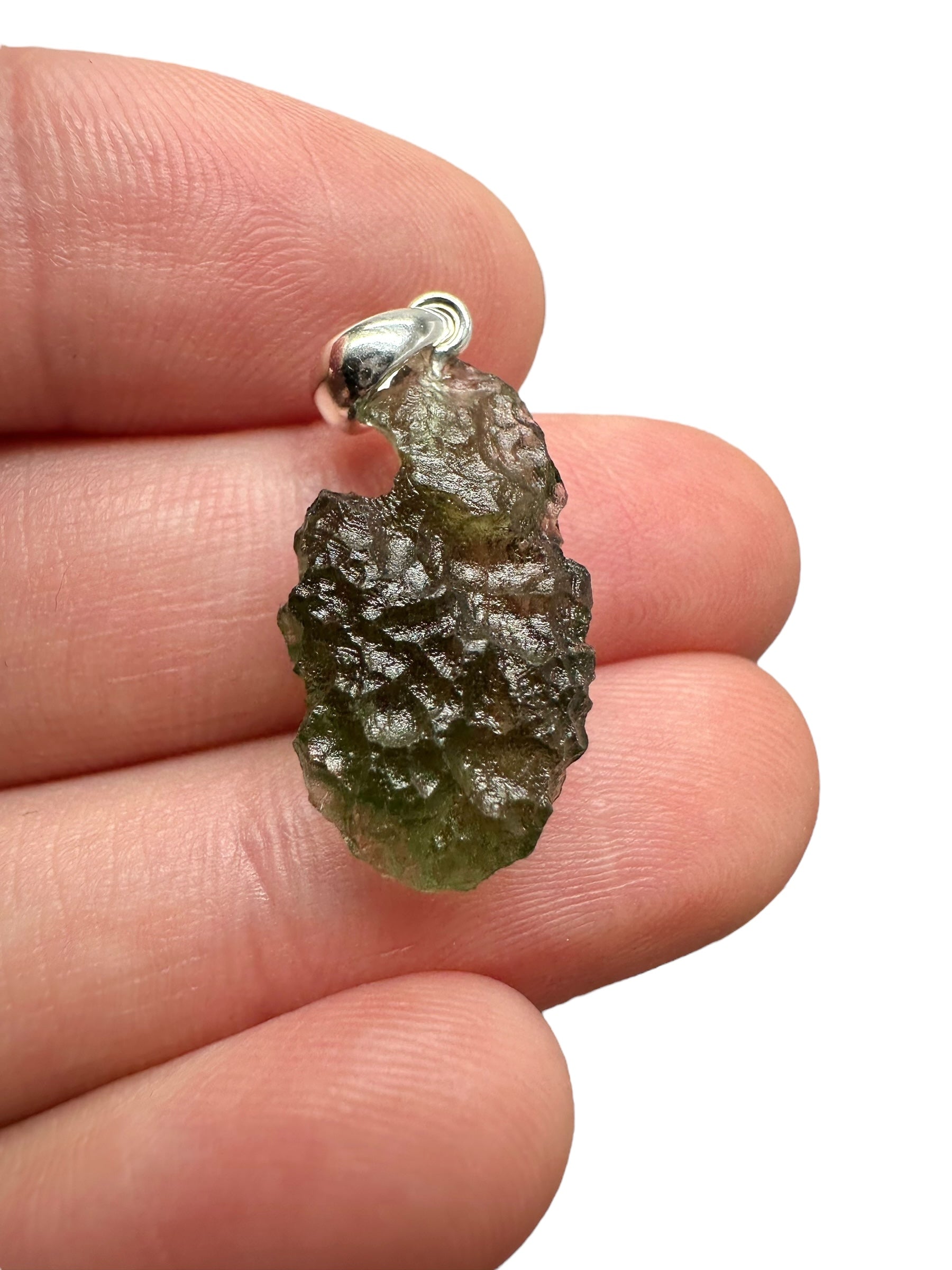 Silver moldavite pendant 1,8g