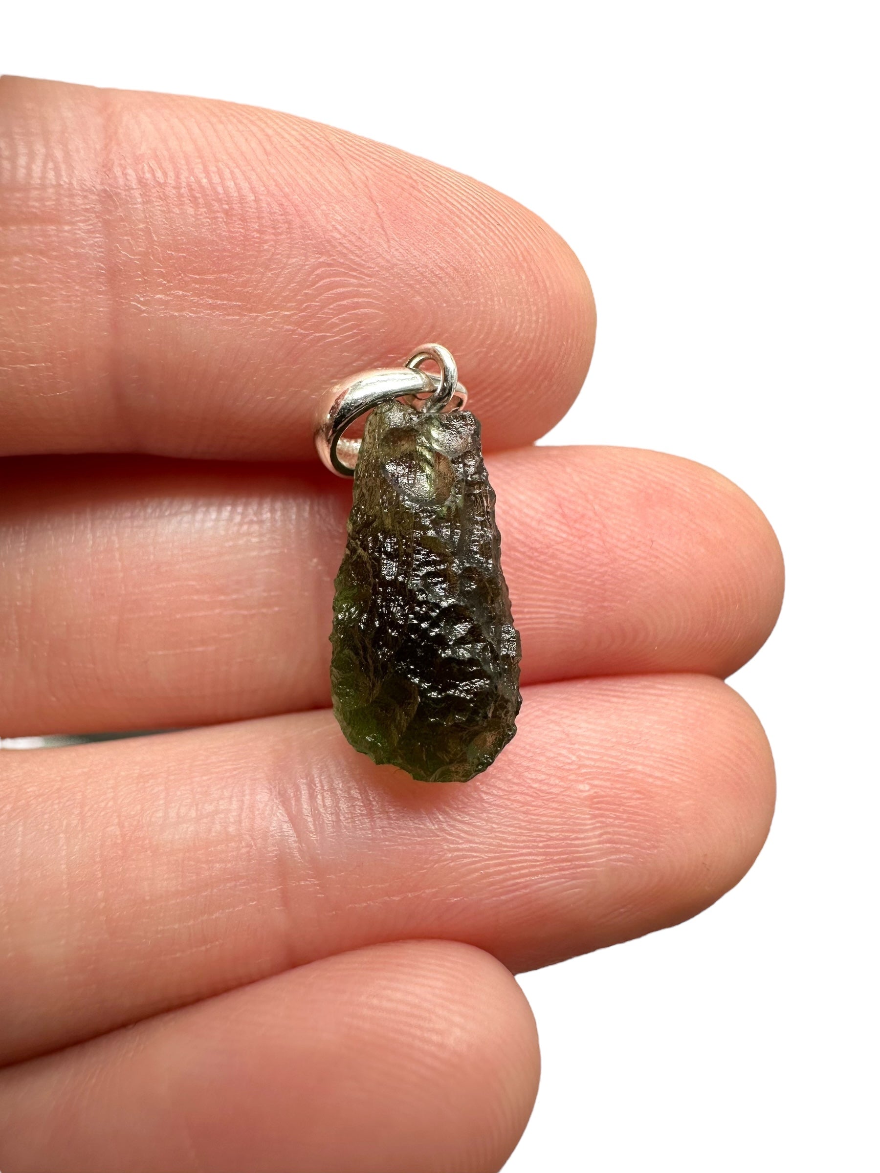 Silver moldavite pendant 1,3g - SP/V591