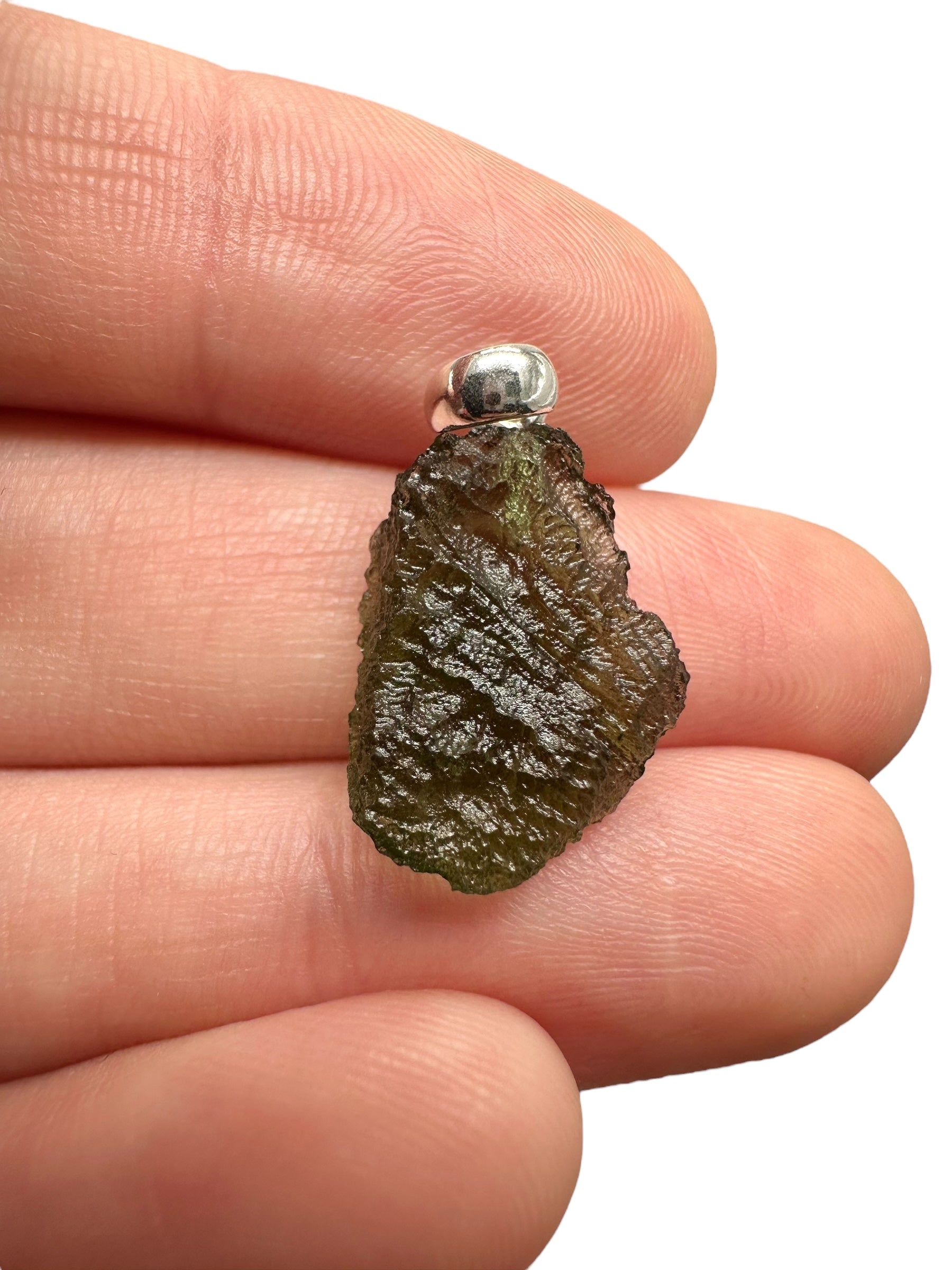 Silver moldavite pendant 1,5g - SP/V592