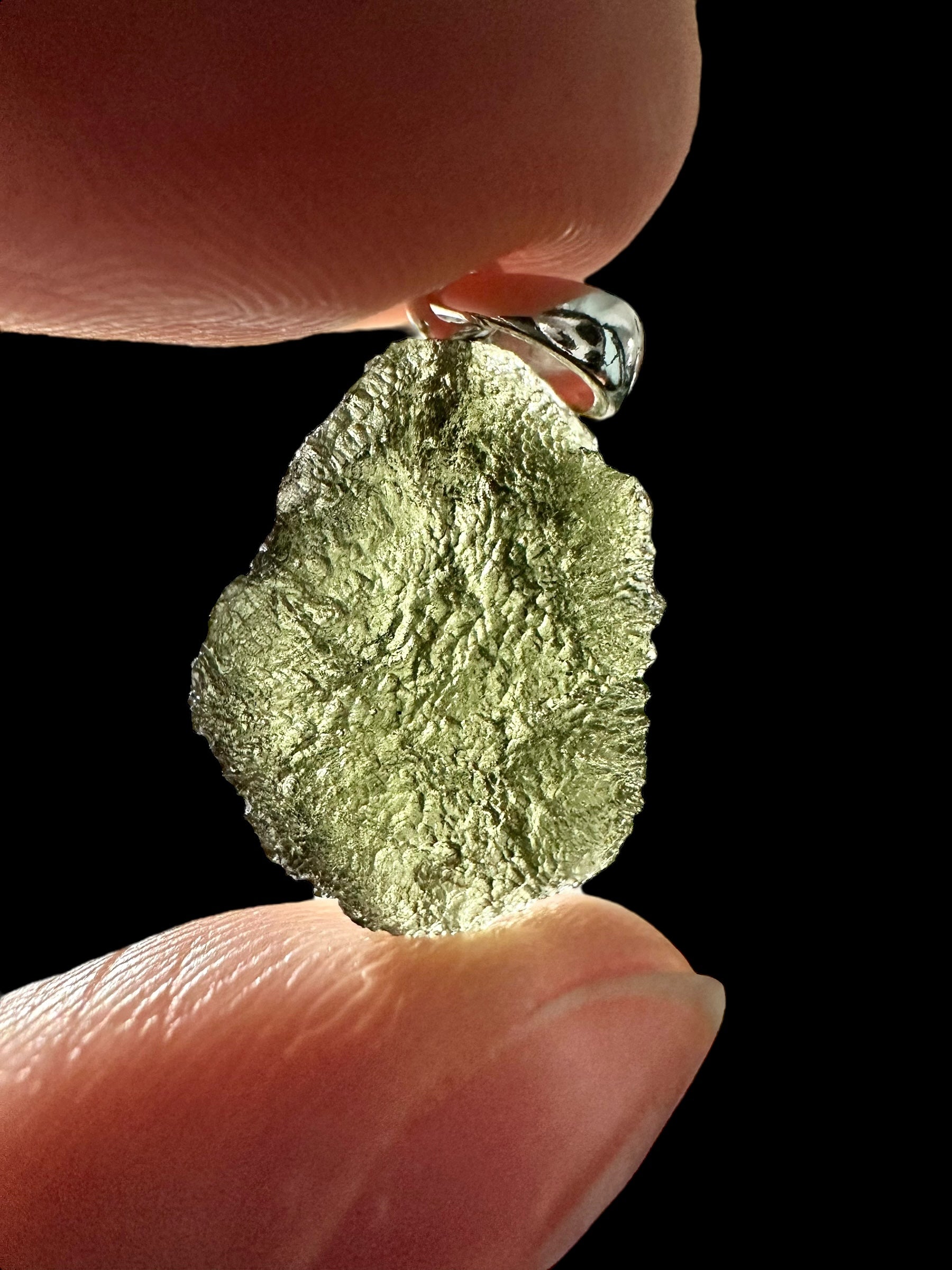 Silver moldavite pendant 1,5g - SP/V592