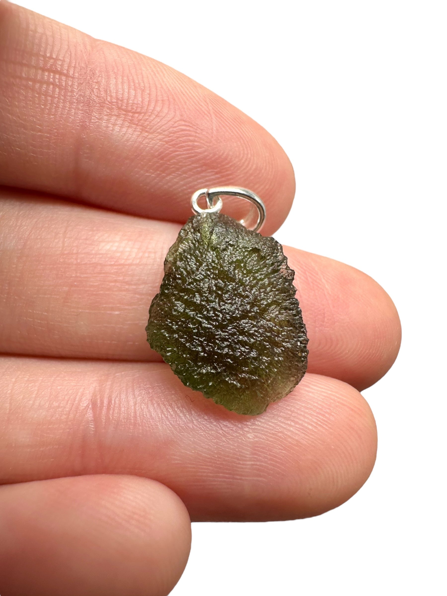 Silver moldavite pendant 1,5g
