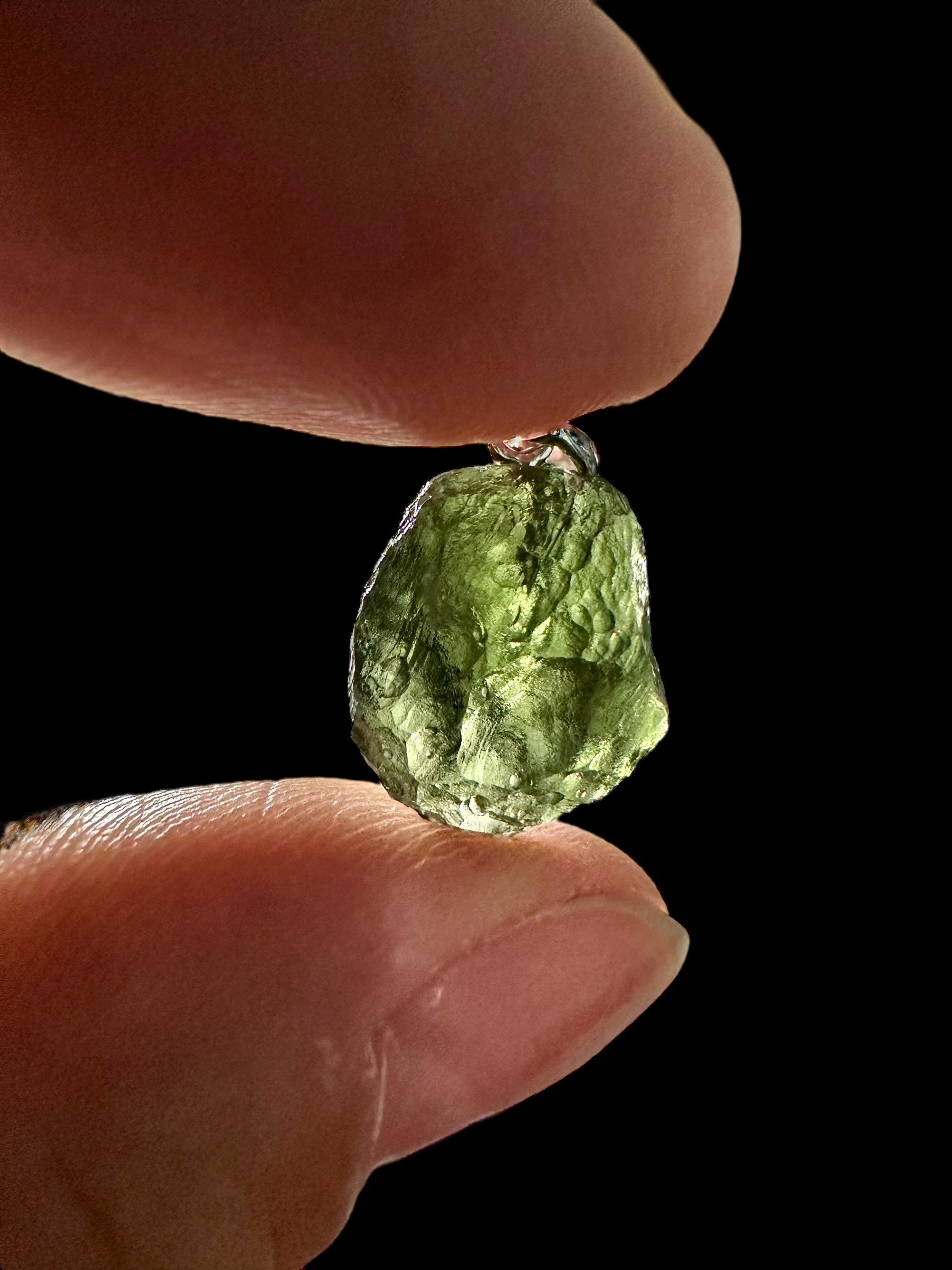 Silver moldavite pendant 1,6g - SP/V593