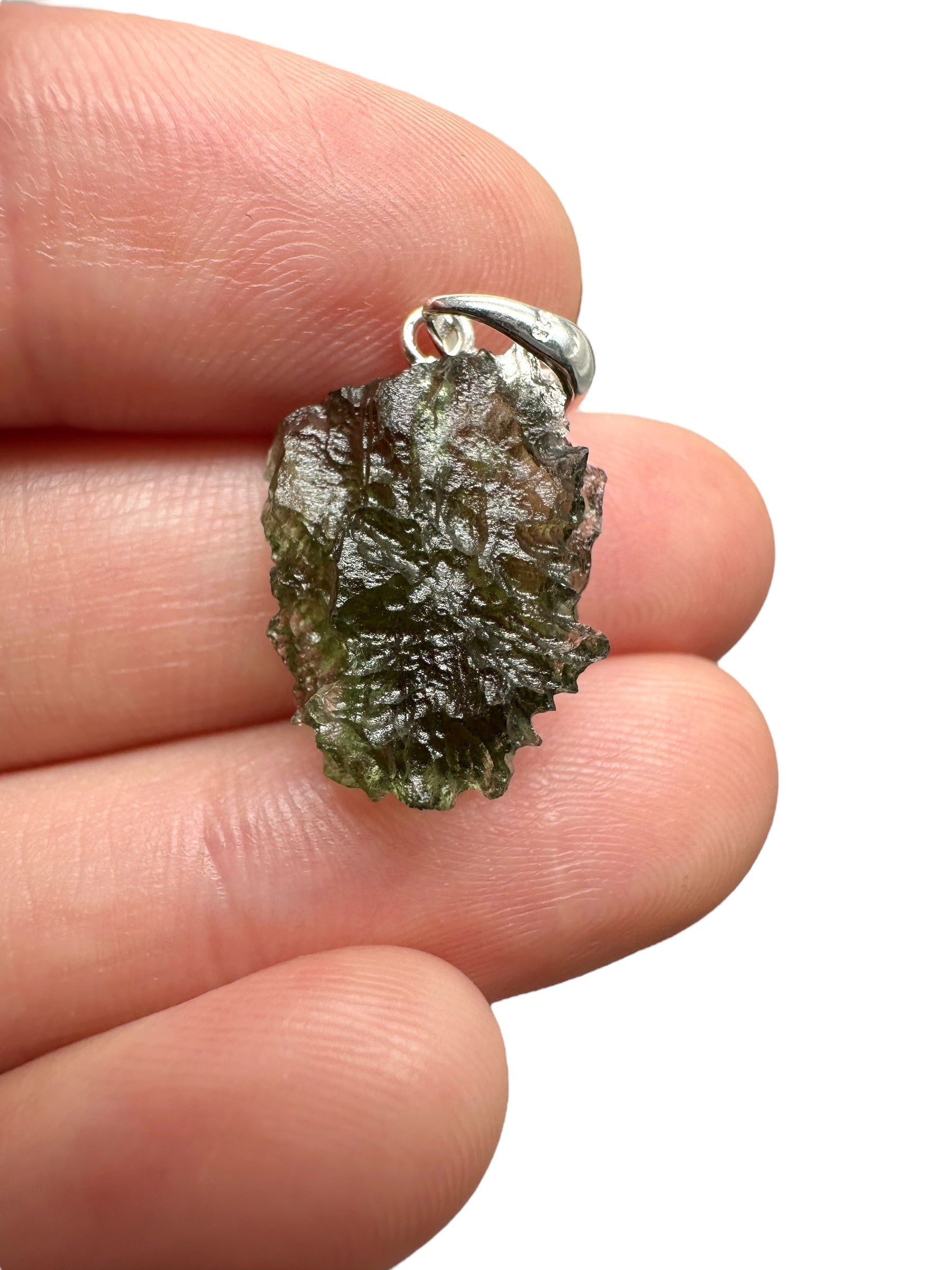 Silver moldavite pendant 1,7g - SP/V594