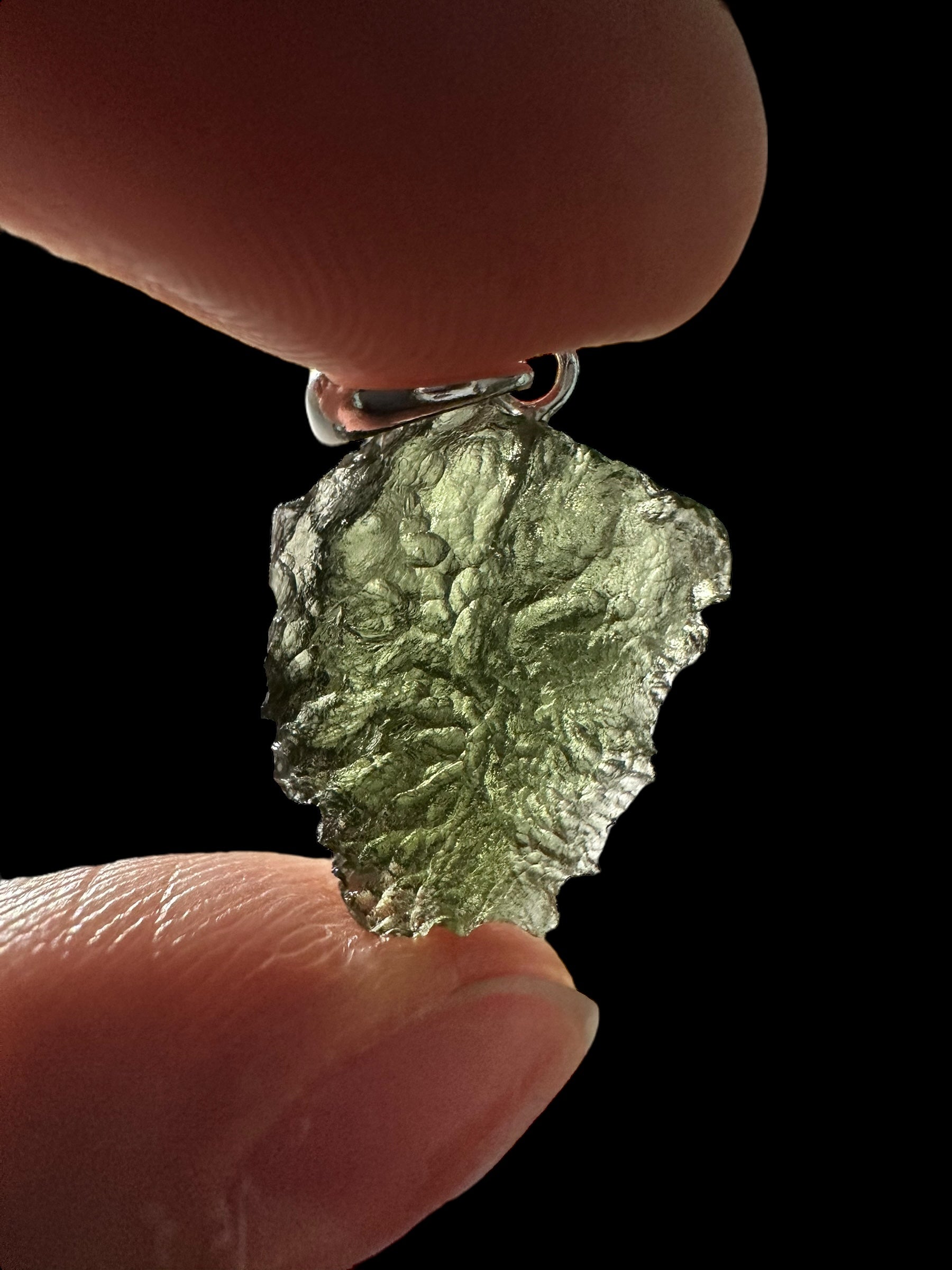 Silver moldavite pendant 1,7g - SP/V594