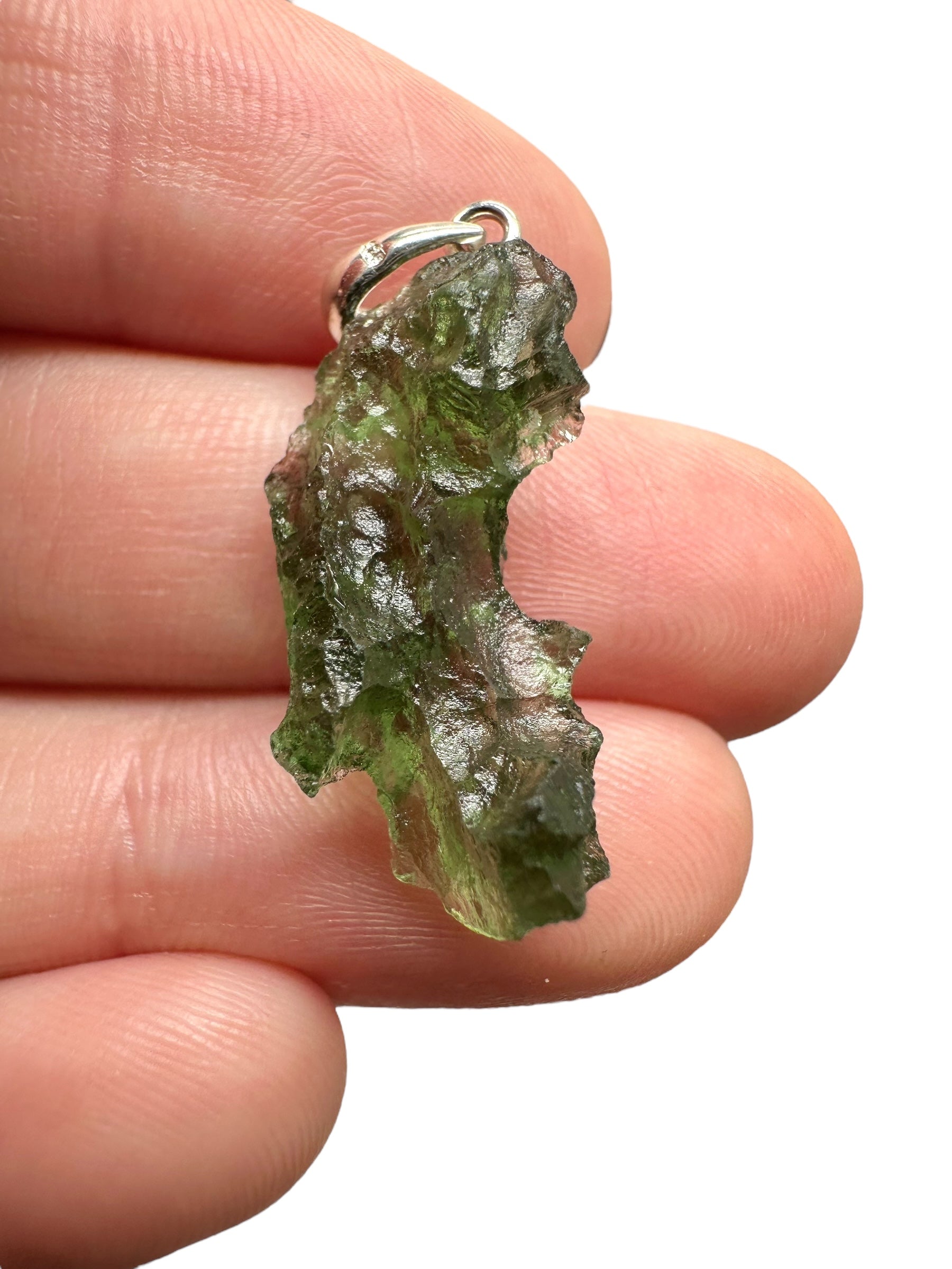 Silver moldavite pendant 1,8g - SP/V596