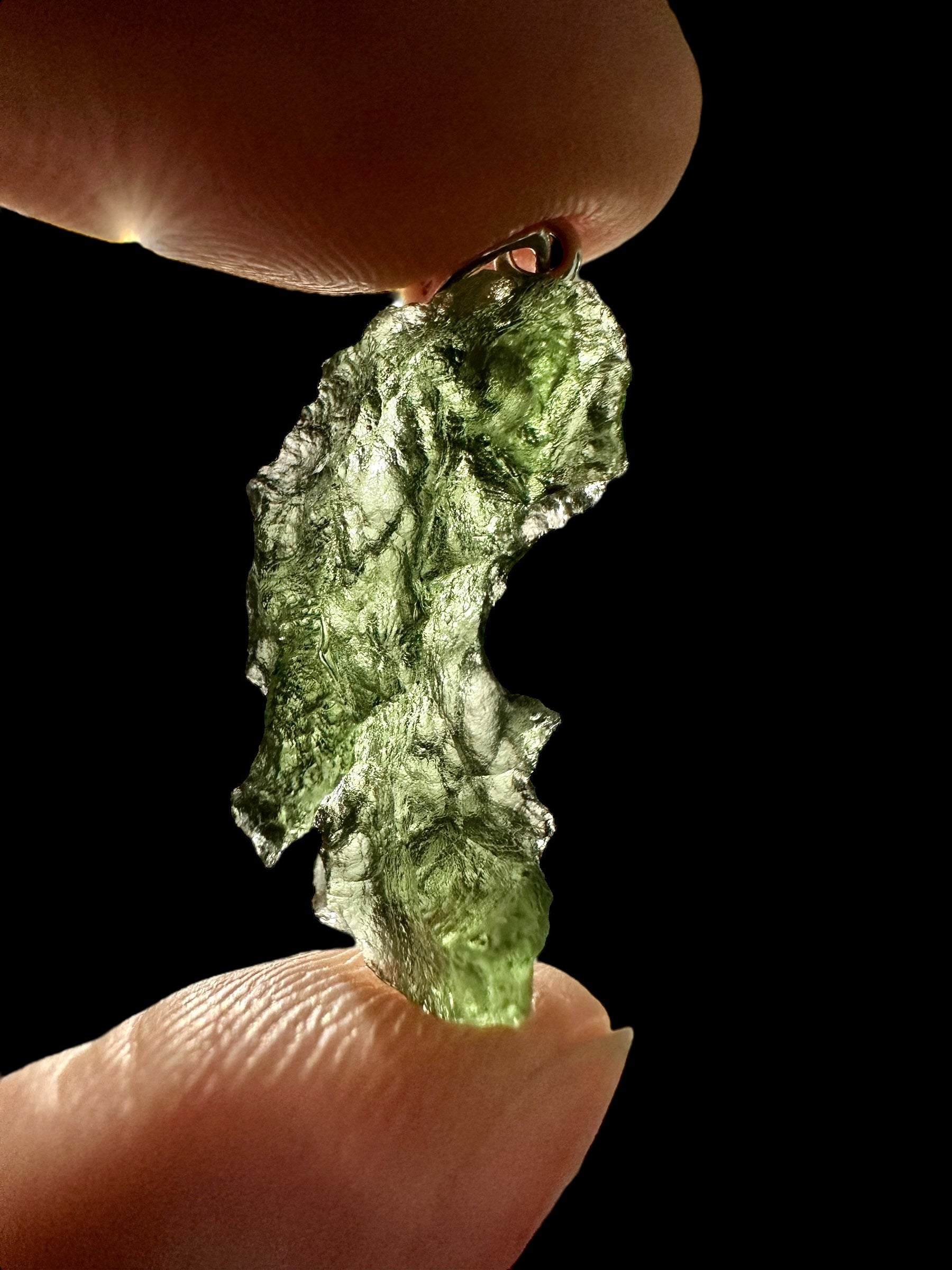 Silver moldavite pendant 1,8g - SP/V596
