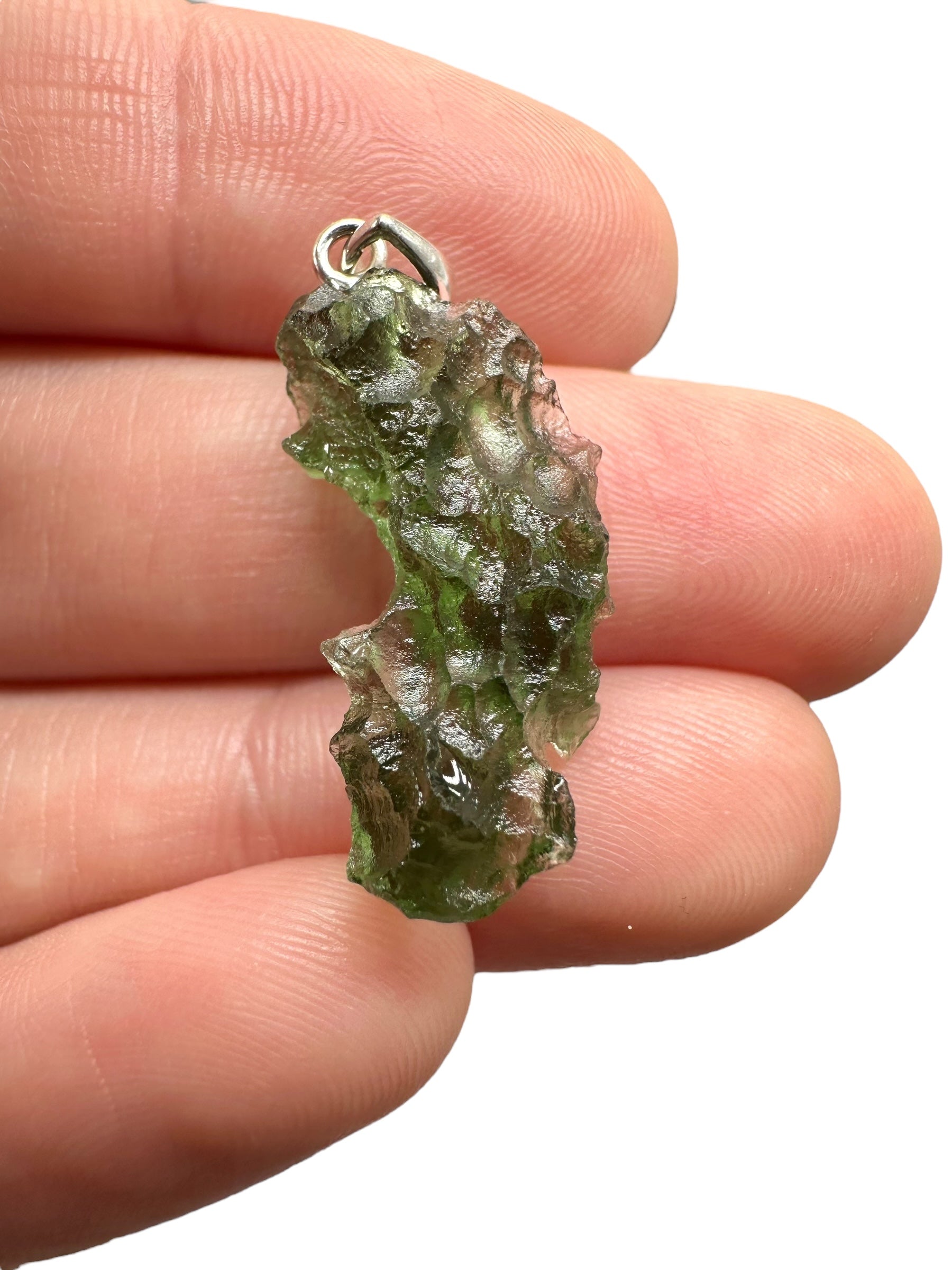 Silver moldavite pendant 1,8g