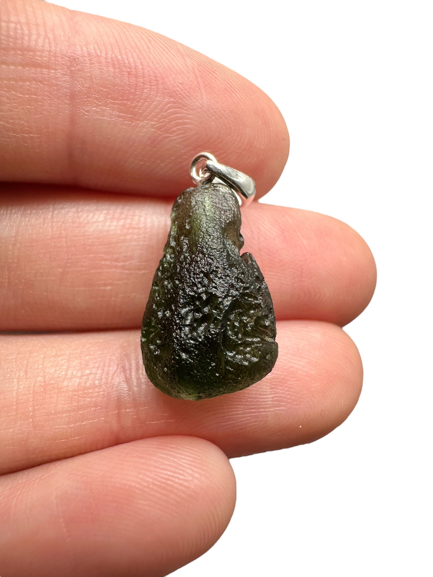 Silver moldavite pendant 2,3g - SP/V597
