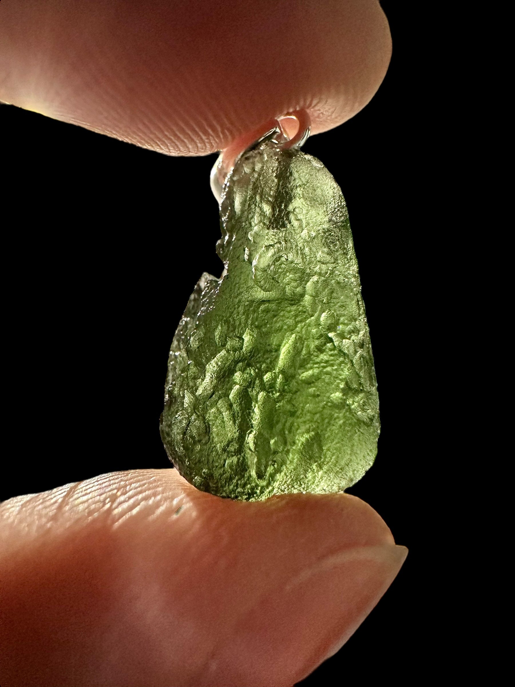 Silver moldavite pendant 2,3g - SP/V597