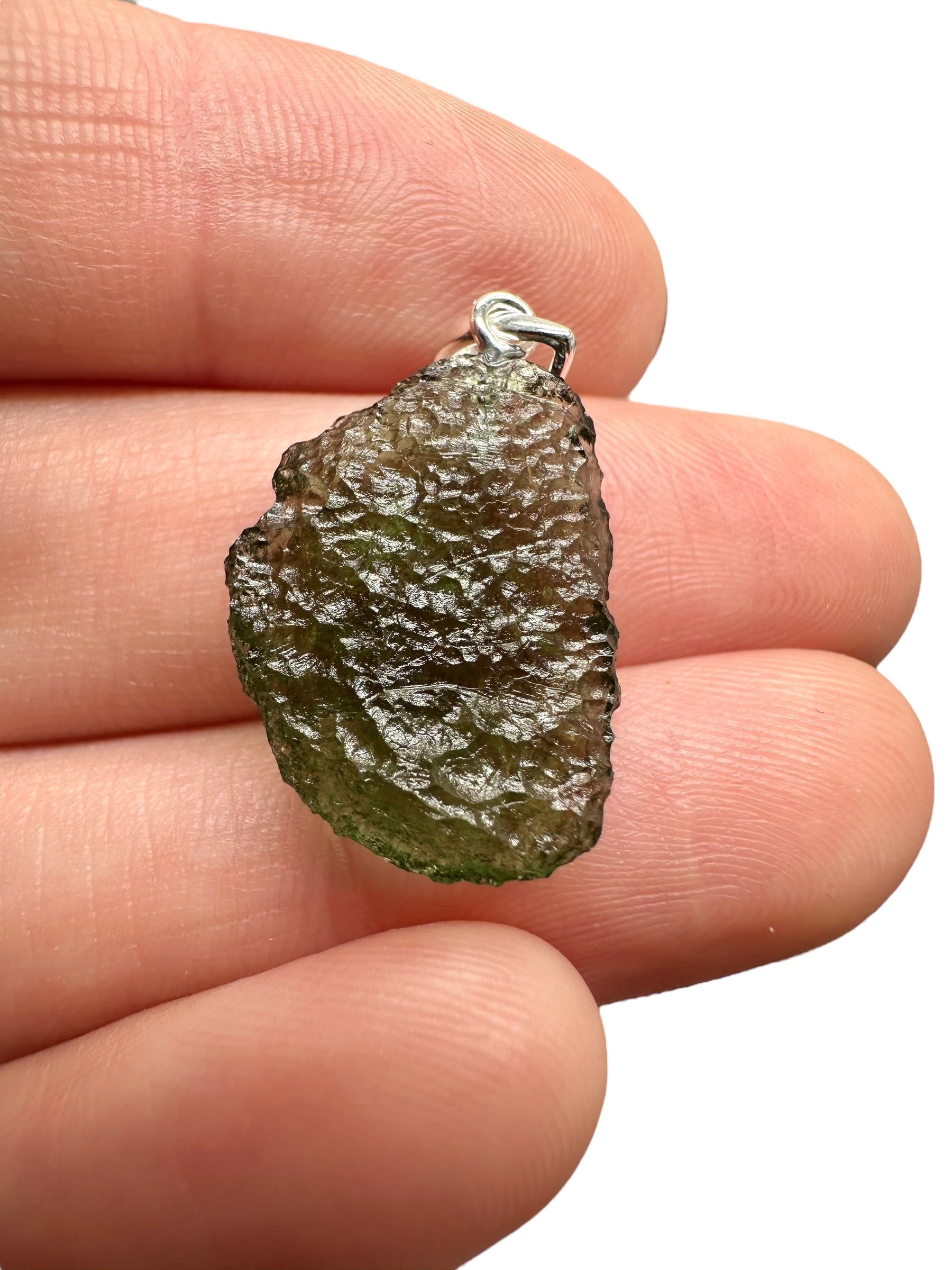 Silver moldavite pendant 2g - SP/V599