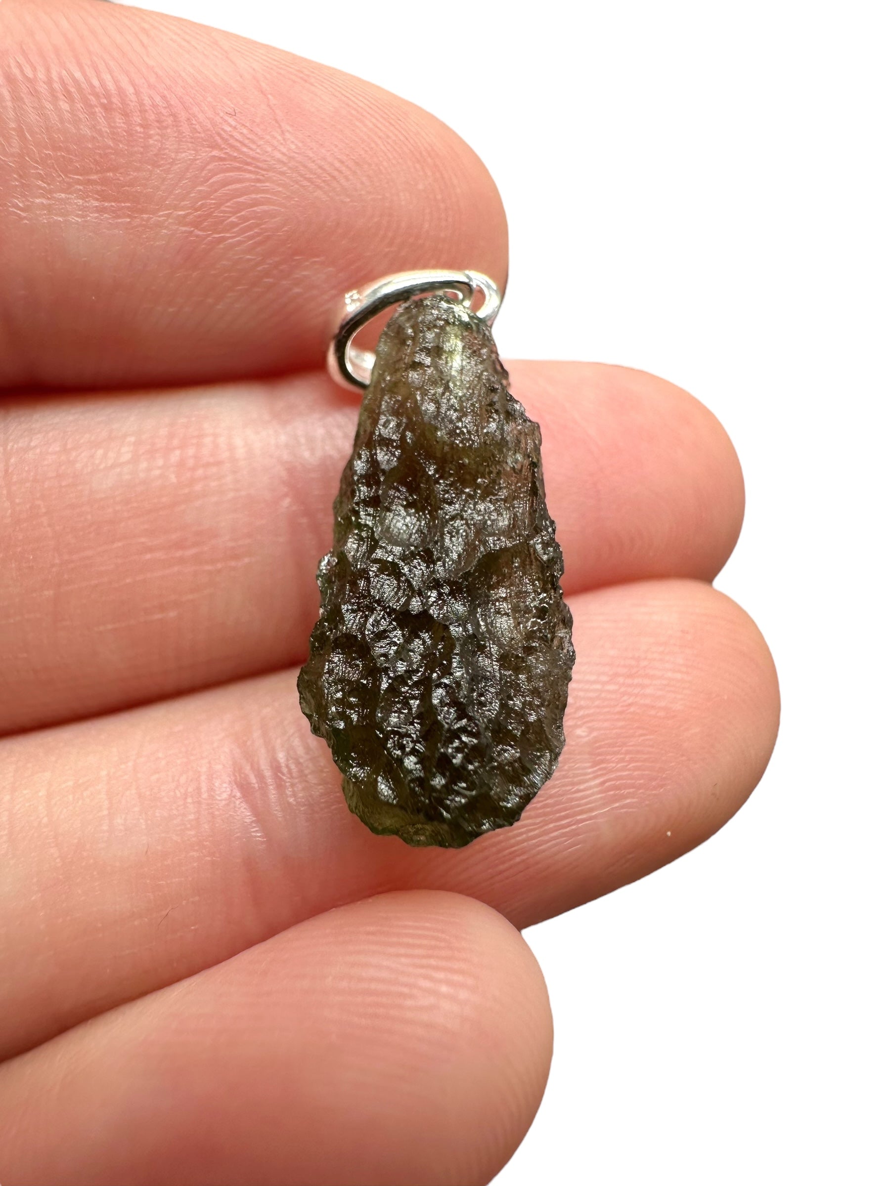 Silver moldavite pendant 1,7g - SP/V600