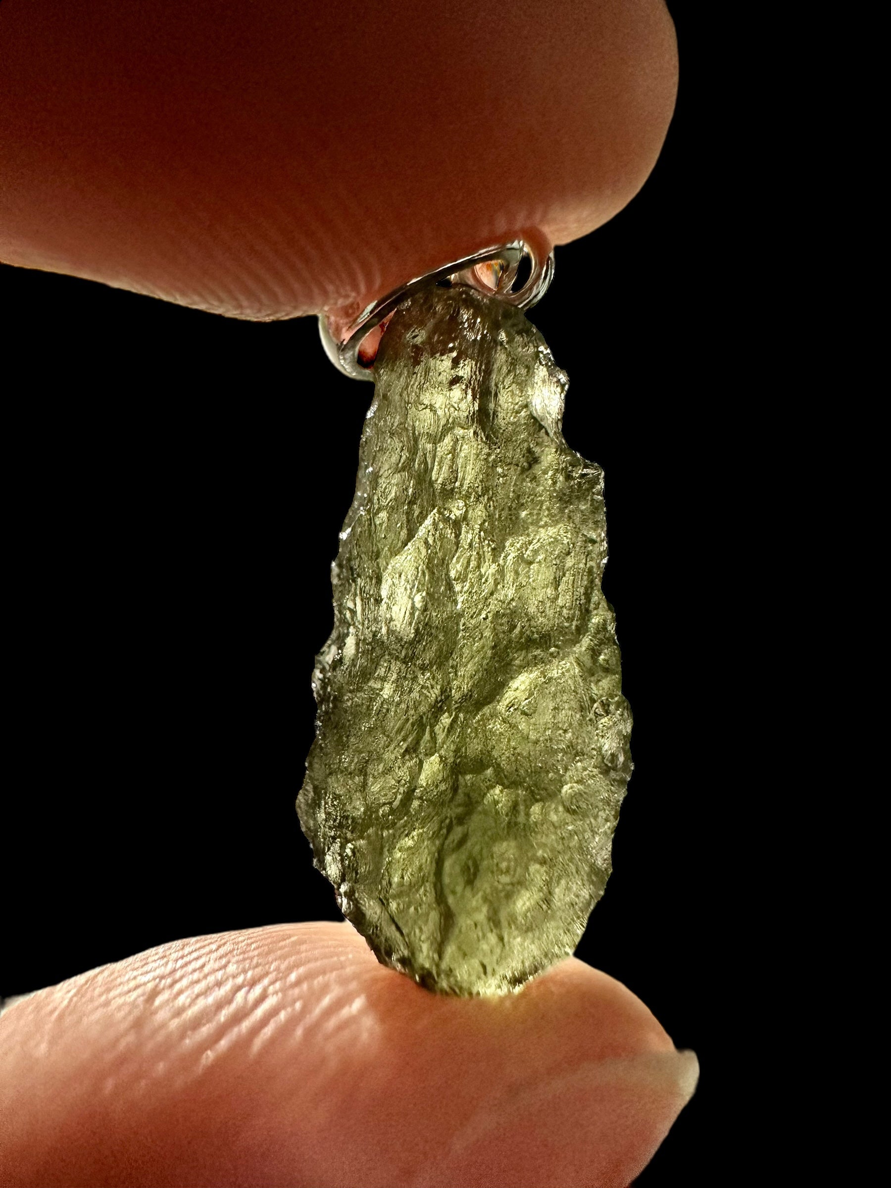 Silver moldavite pendant 1,7g - SP/V600
