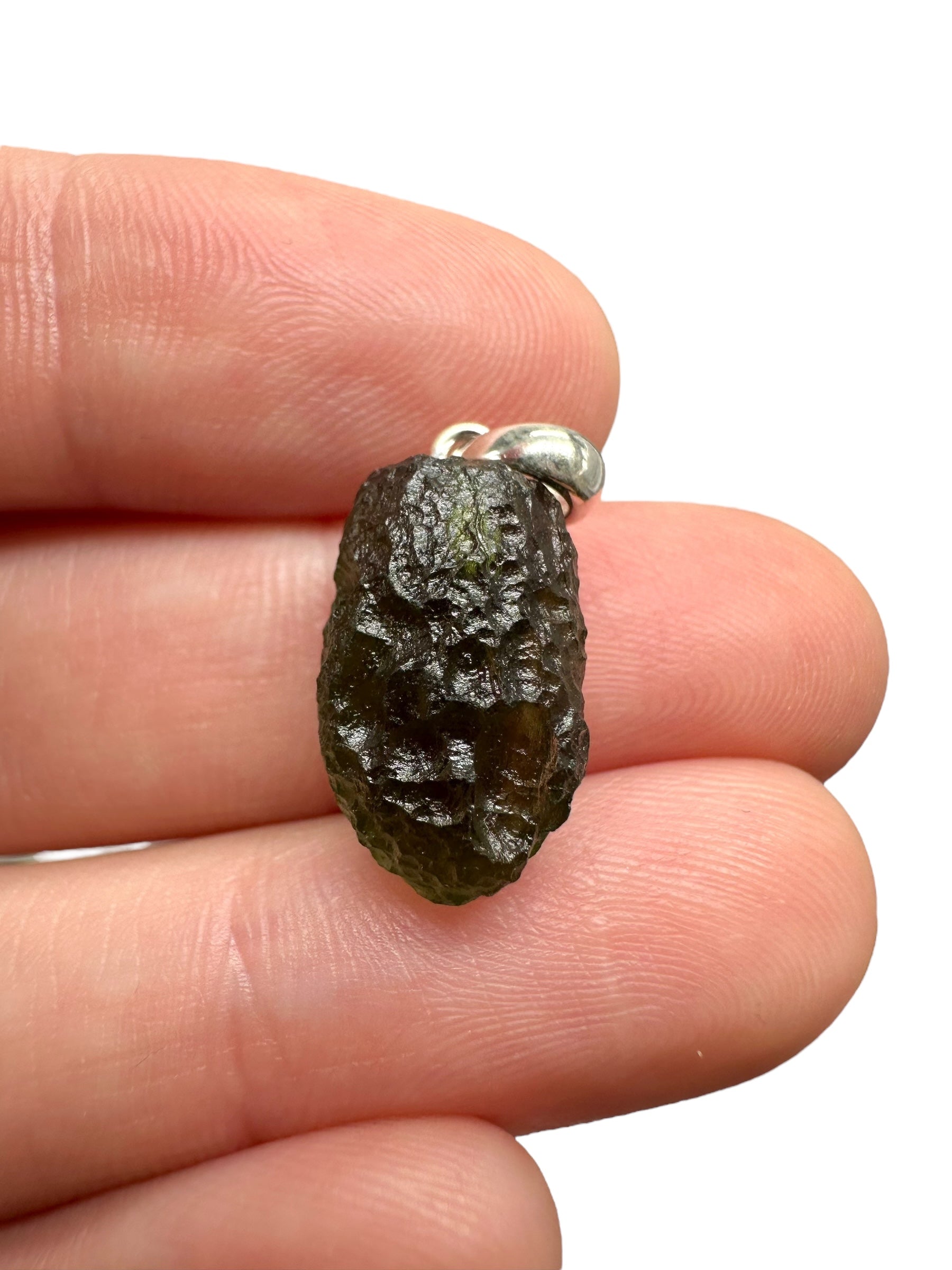 Silver moldavite pendant 1,7g - SP/V601