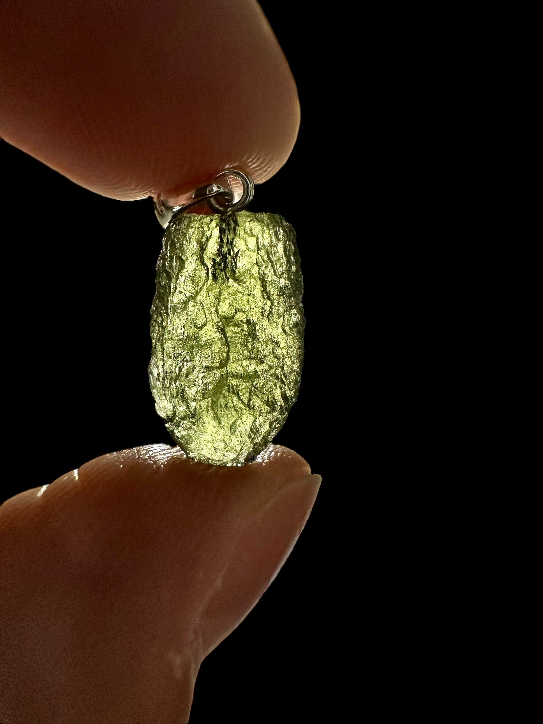 Silver moldavite pendant 1,7g - SP/V601