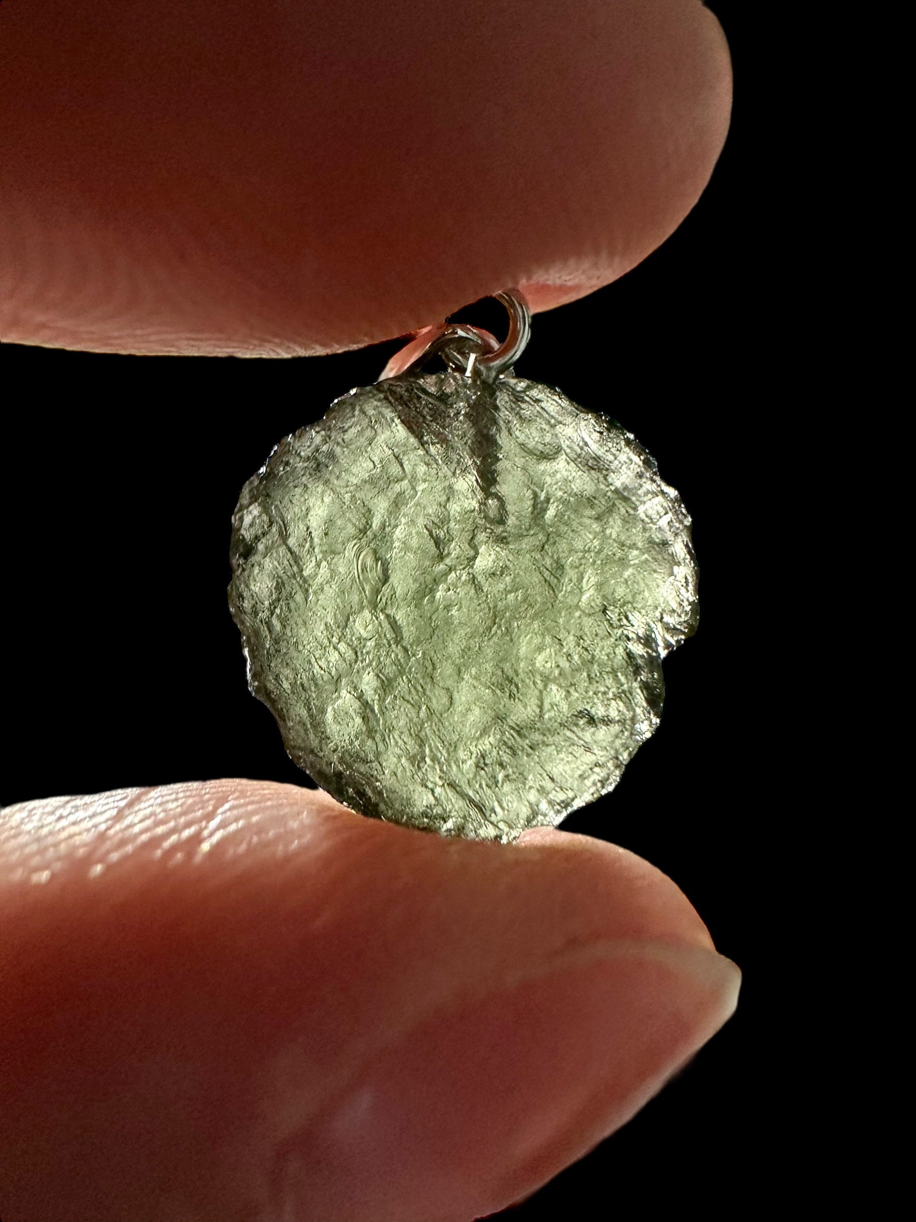 Silver moldavite pendant 1,5g - SP/V603