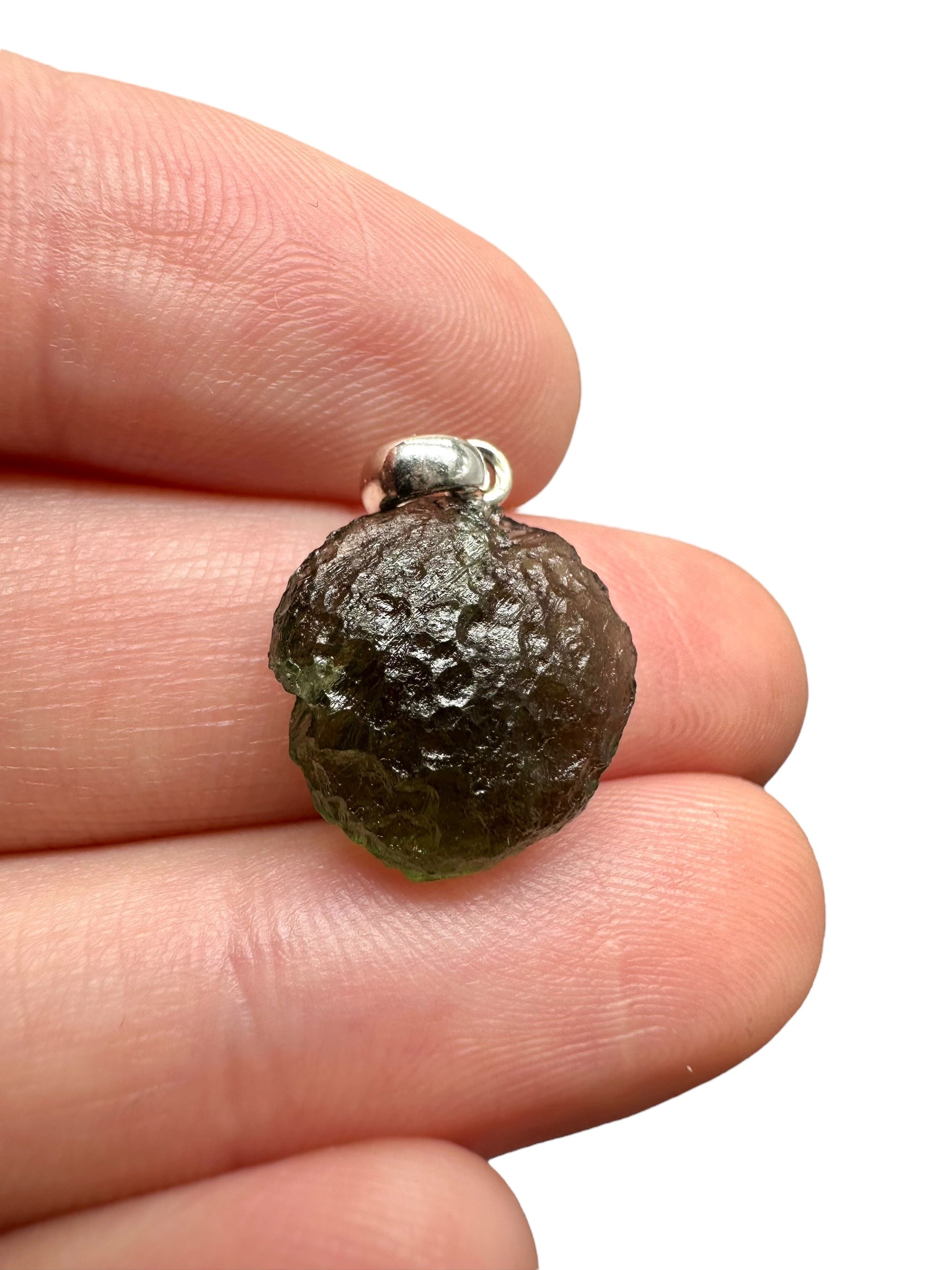 Silver moldavite pendant 1,5g - SP/V603
