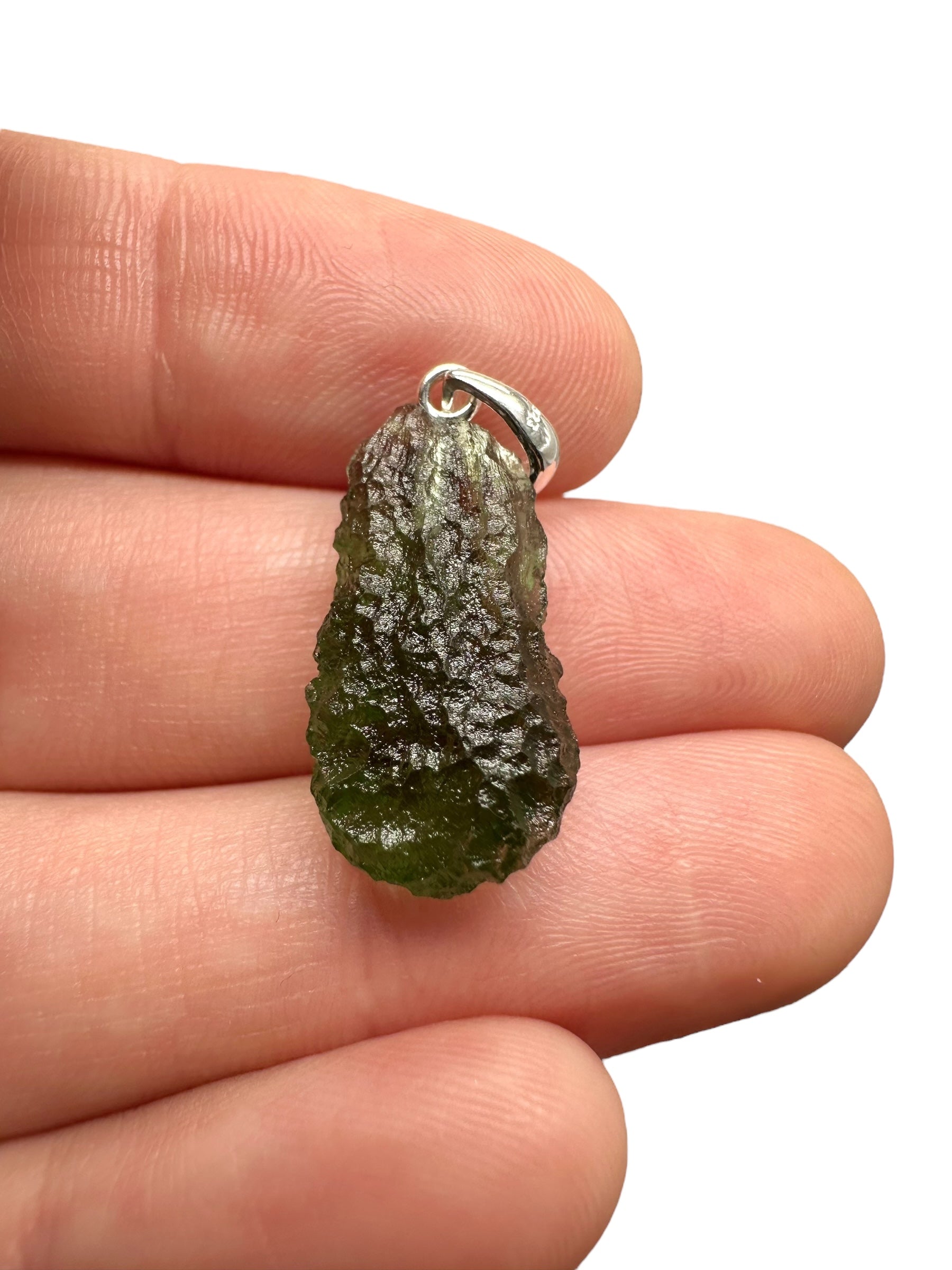 Silver moldavite pendant 1,9g - SP/V604