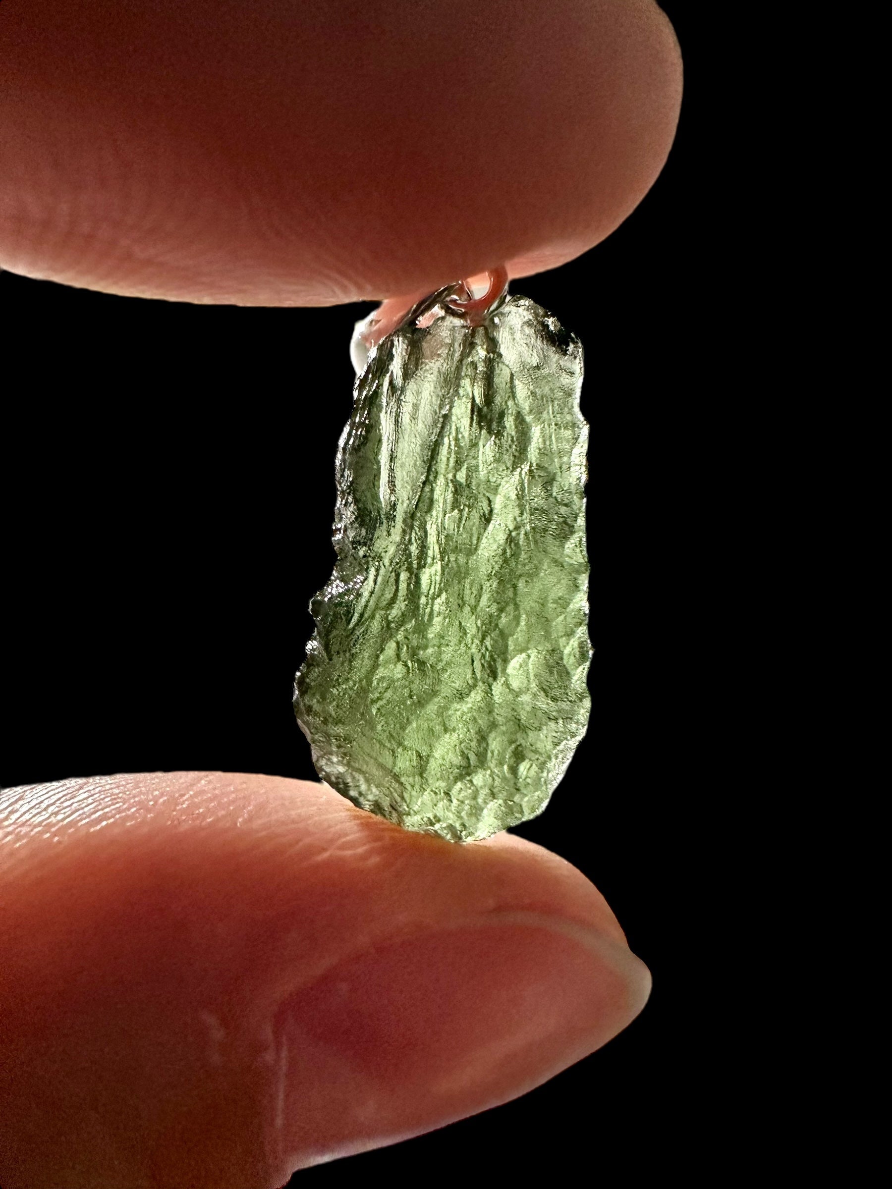 Silver moldavite pendant 1,9g - SP/V604