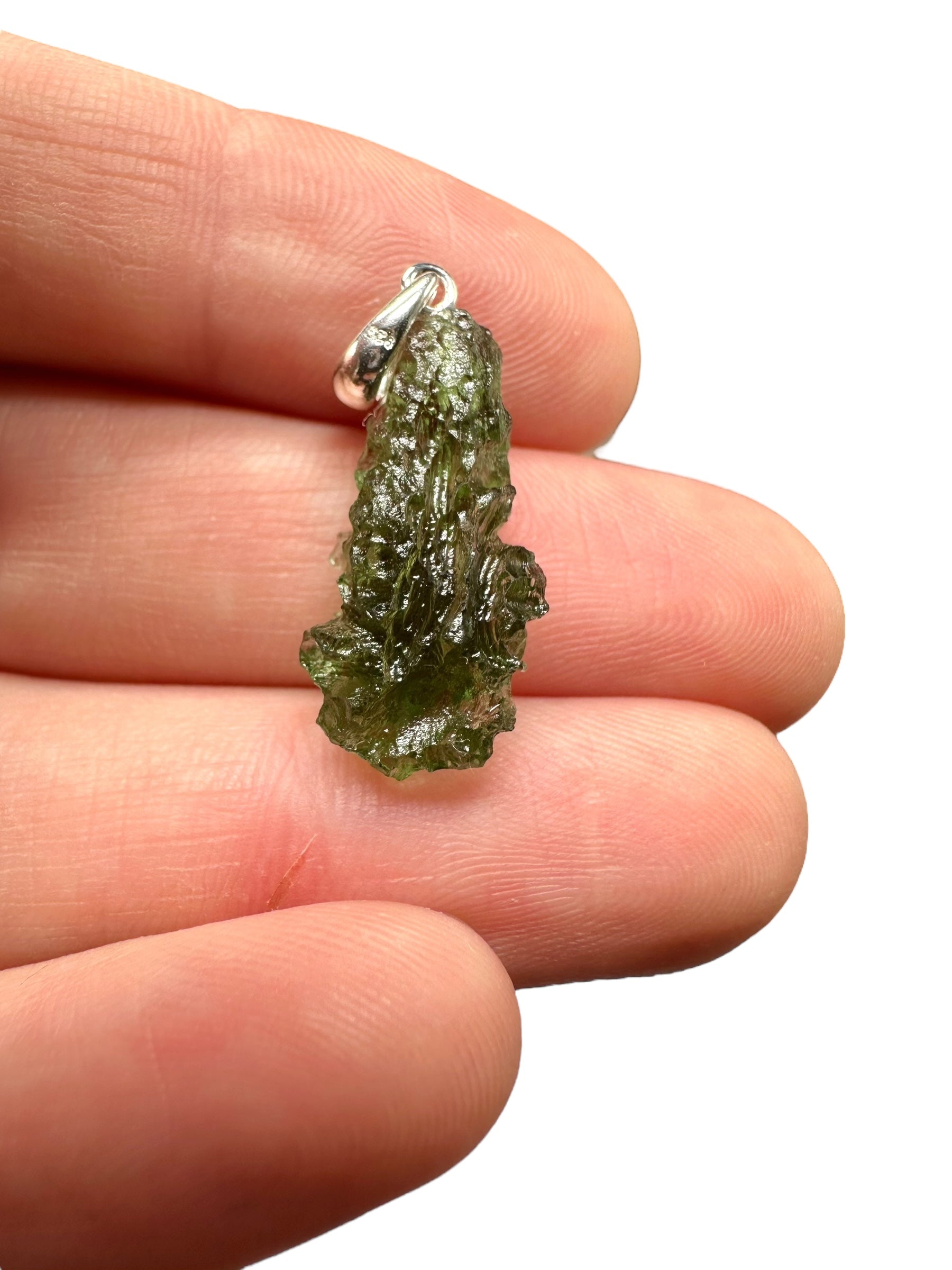 Silver moldavite pendant 1,5g - SP/V606